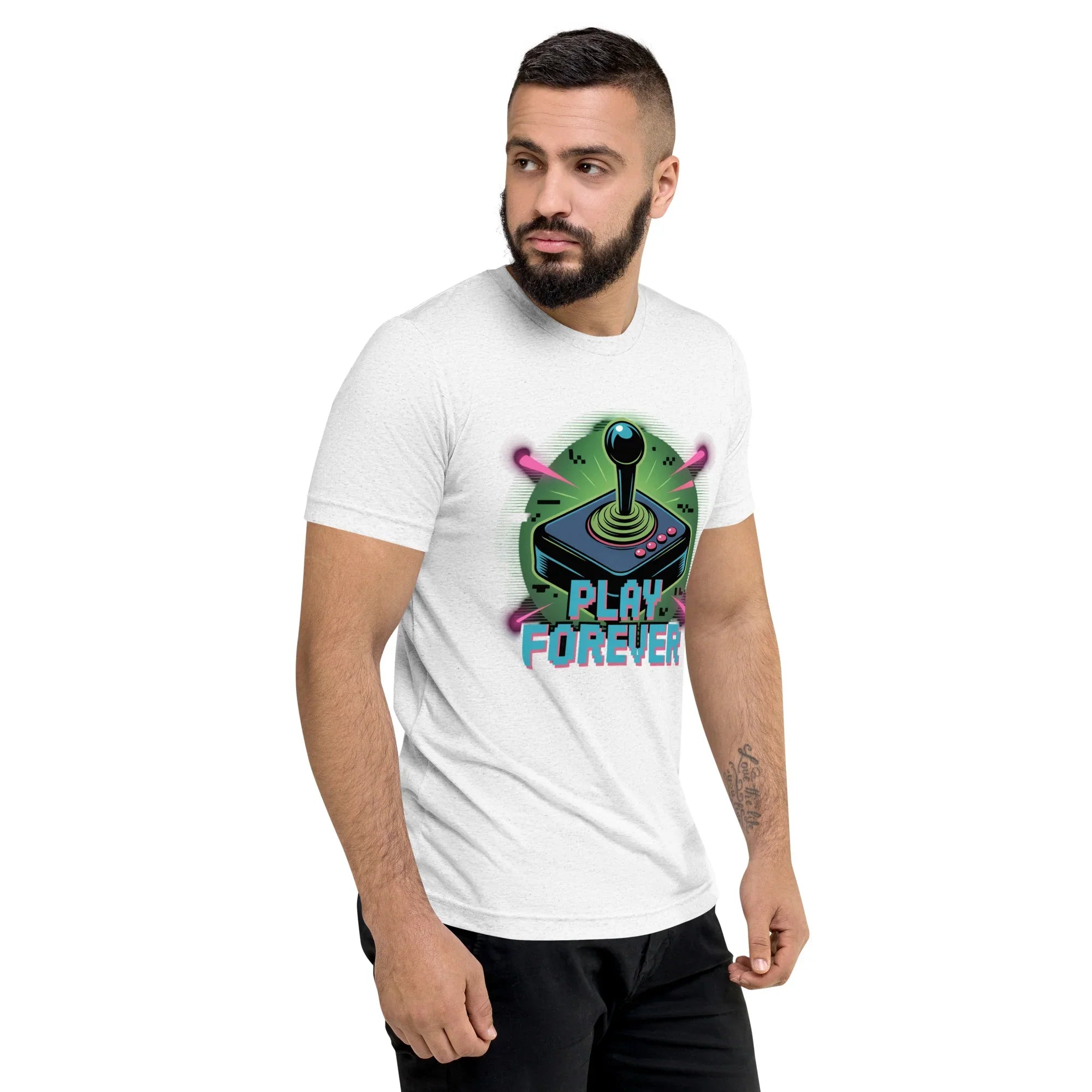 Play Forever Arcade Joystick T Shirt – Retro Shooter Gaming Tee - RaZits
