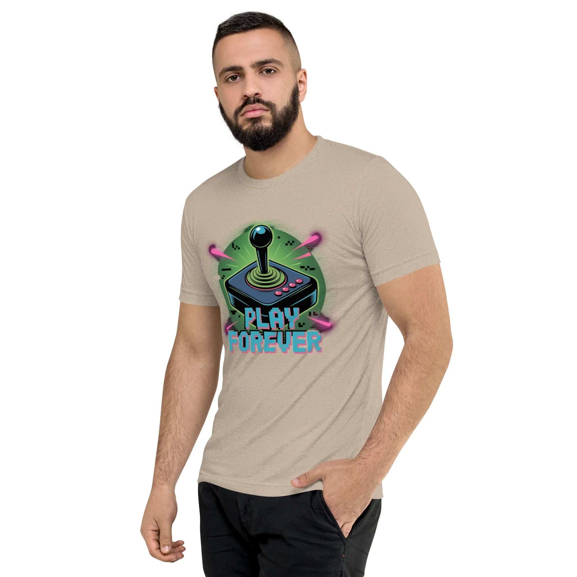 Play Forever Arcade Joystick T Shirt – Retro Shooter Gaming Tee - RaZits