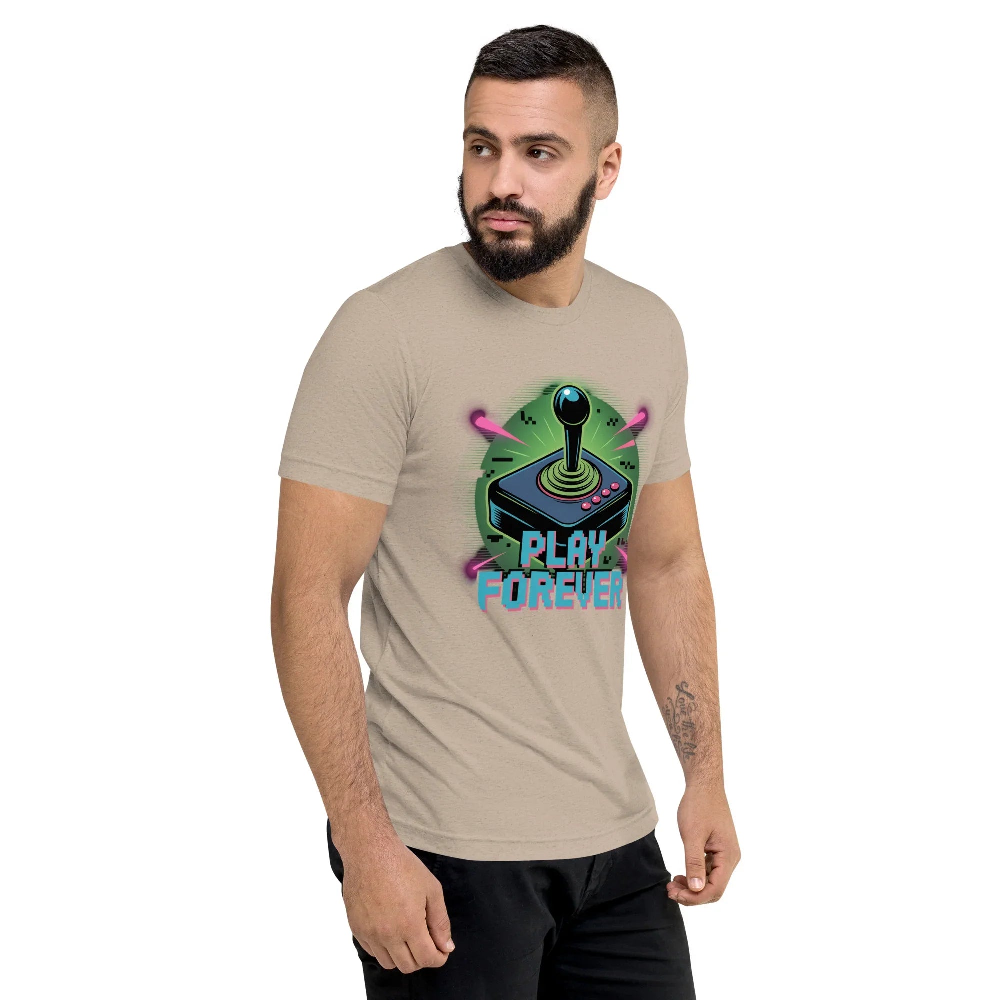 Play Forever Arcade Joystick T Shirt – Retro Shooter Gaming Tee - RaZits