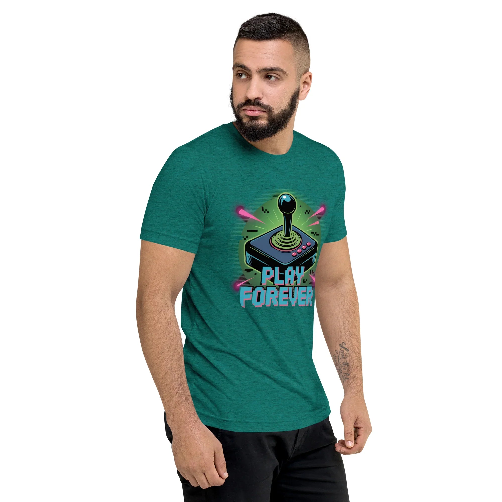 Play Forever Arcade Joystick T Shirt – Retro Shooter Gaming Tee - RaZits