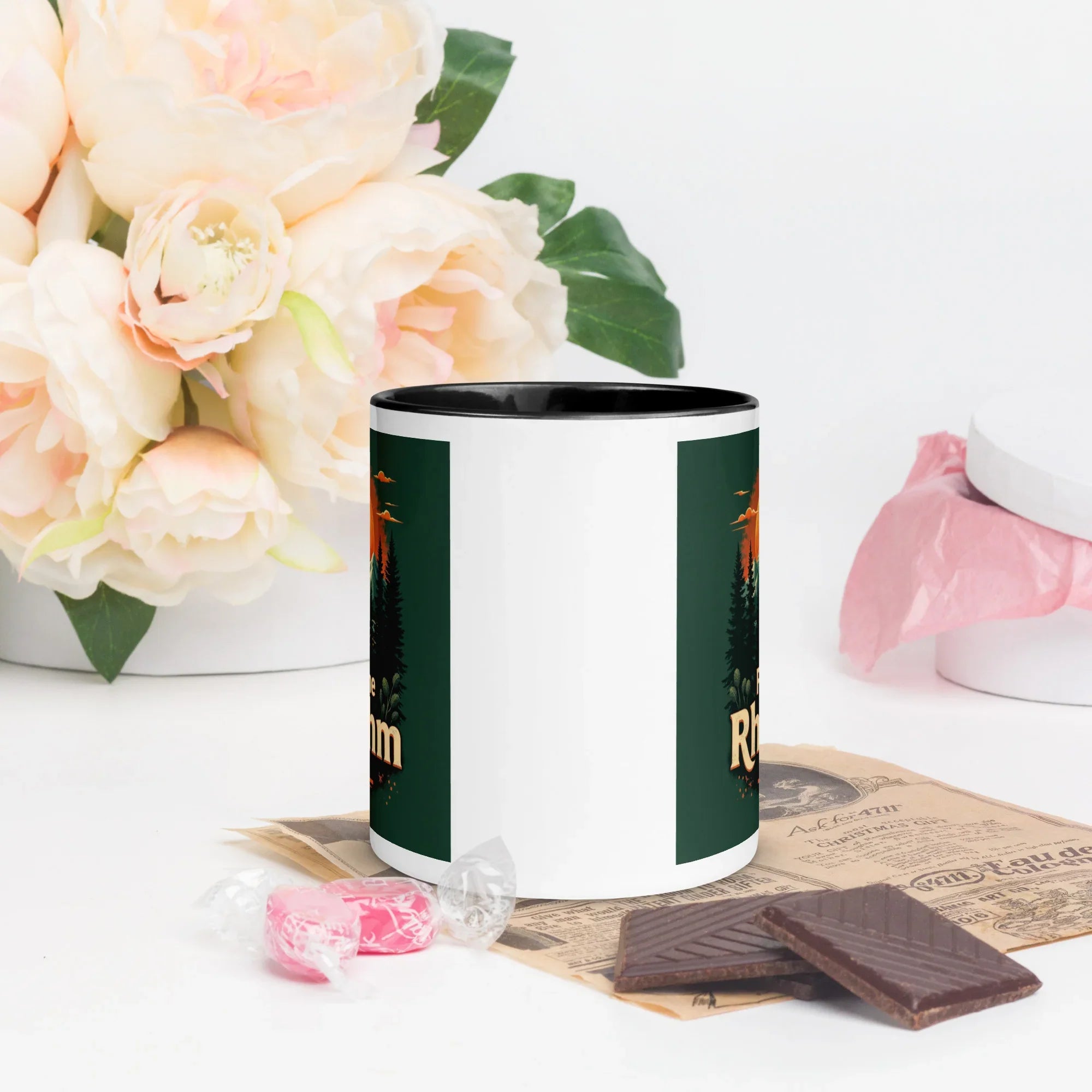 Feel The Rhythm Rise Mug – Nature-Inspired Sunrise Groove - RaZits