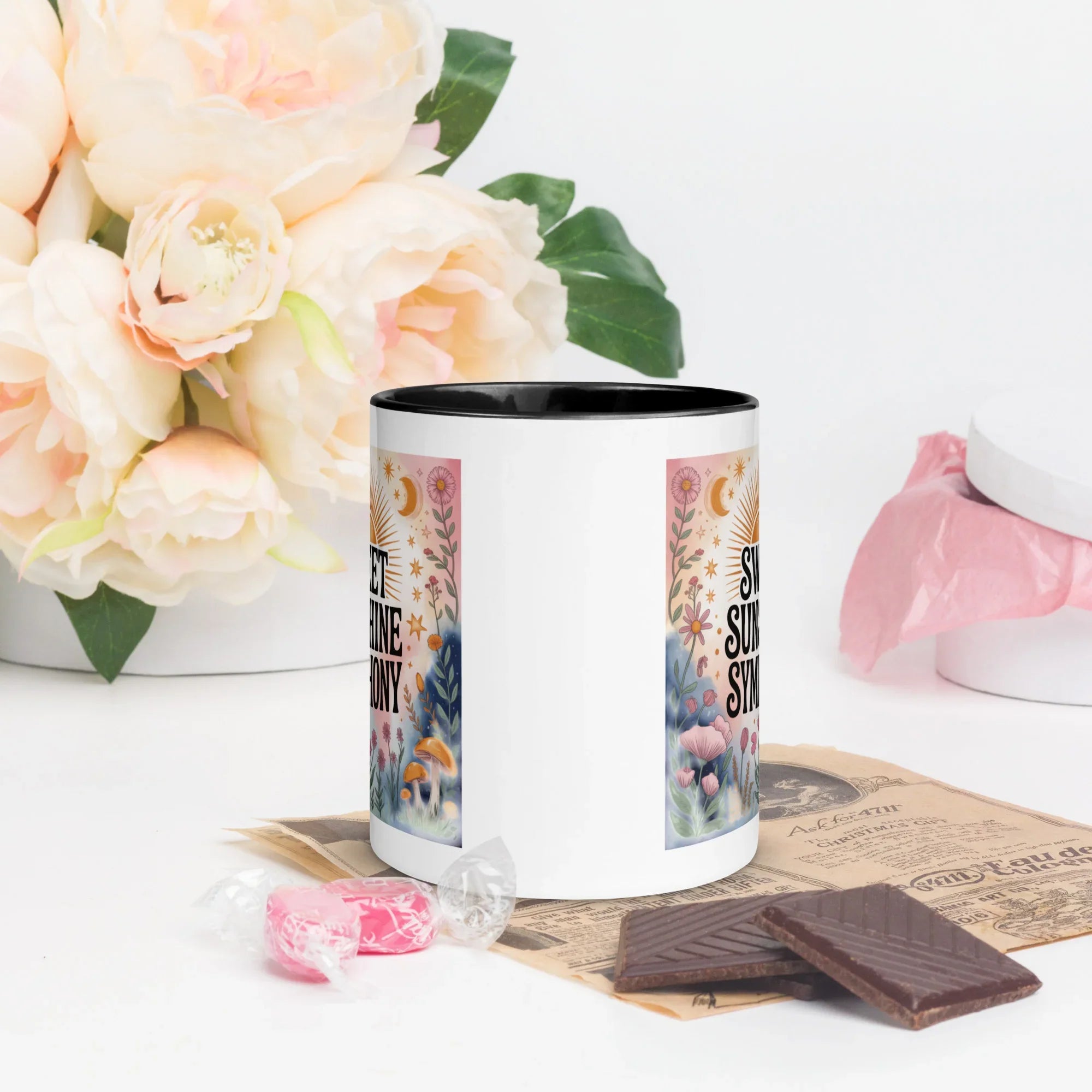 Sweet Sunshine Symphony Mug – Floral Radiance & Morning Vibes - RaZits