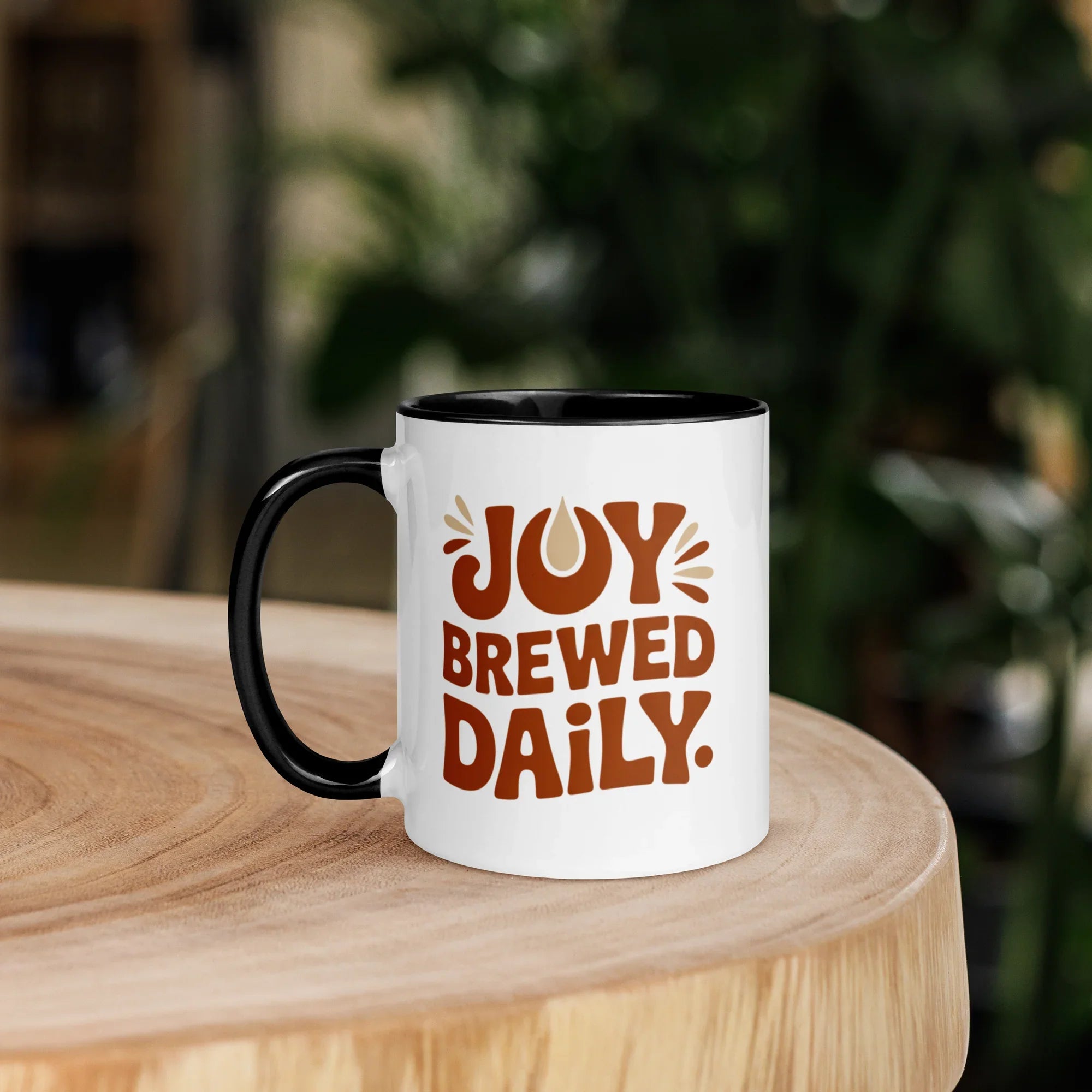 Joy Brewed Daily Ceramic Coffee Mug - RaZits