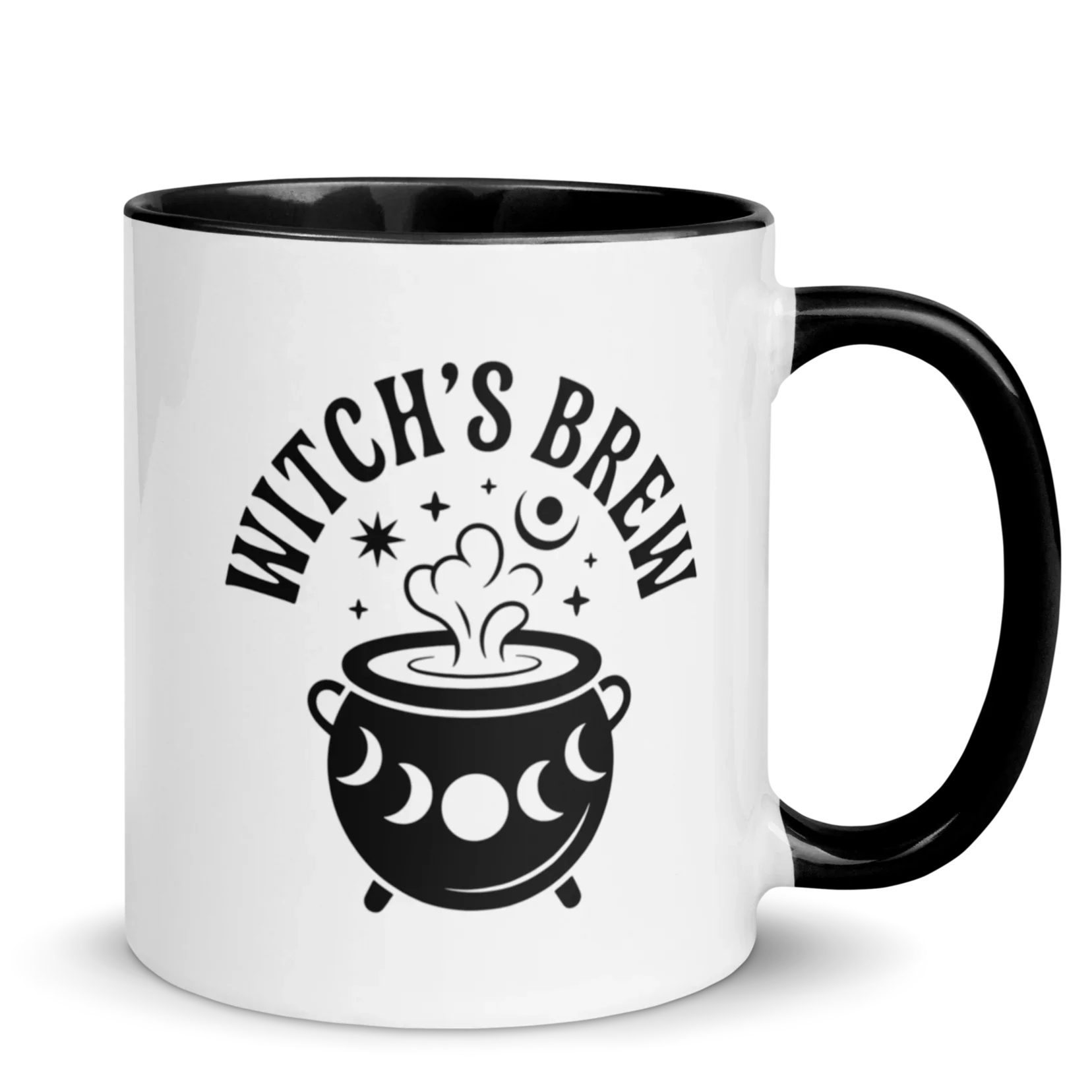 Witch’s Brew Ceramic Mug – Moon Cauldron Design - RaZits