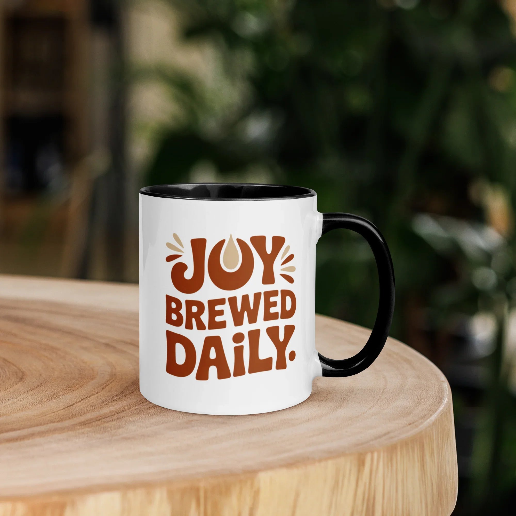 Joy Brewed Daily Ceramic Coffee Mug - RaZits