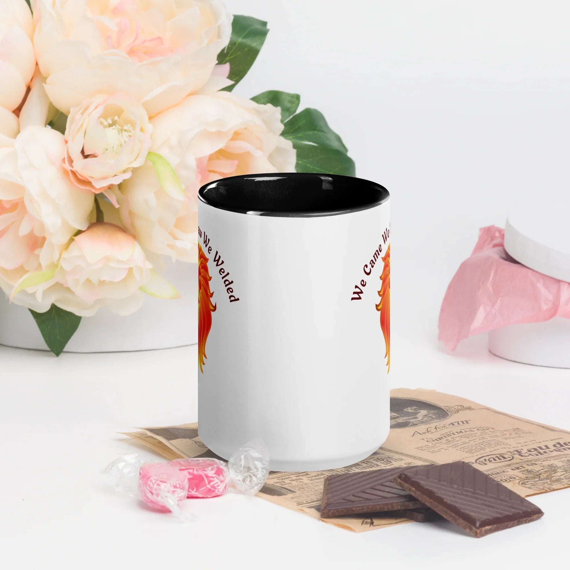 Ceramic Coffee Mug for Welders – Unique Welding Lion Artwork – 11oz & 15oz - RaZits