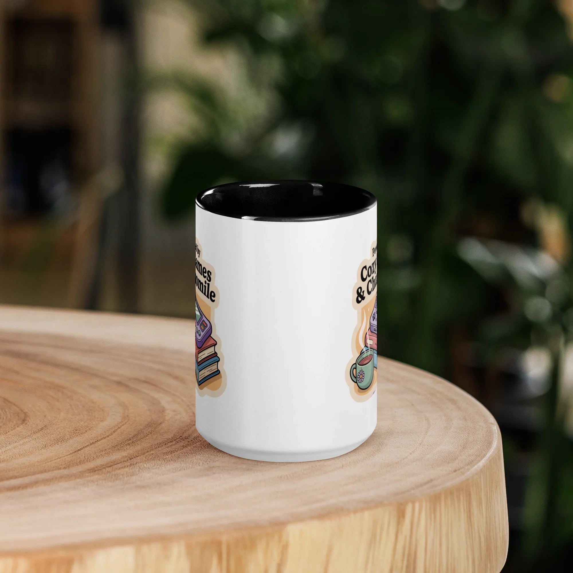 Powered by Cozy Games and Chamomile – Wholesome Gamer Design Mug - RaZits