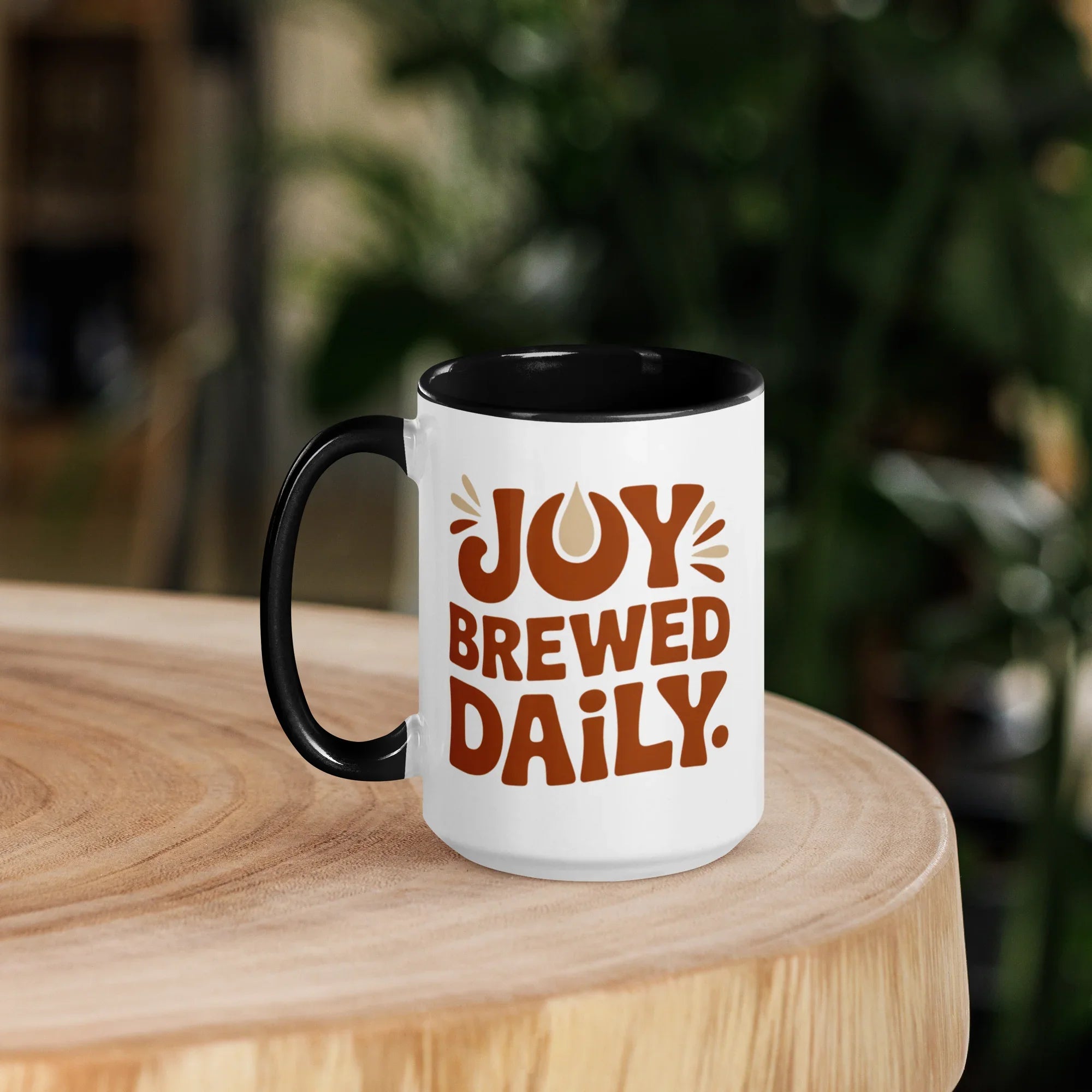 Joy Brewed Daily Ceramic Coffee Mug - RaZits