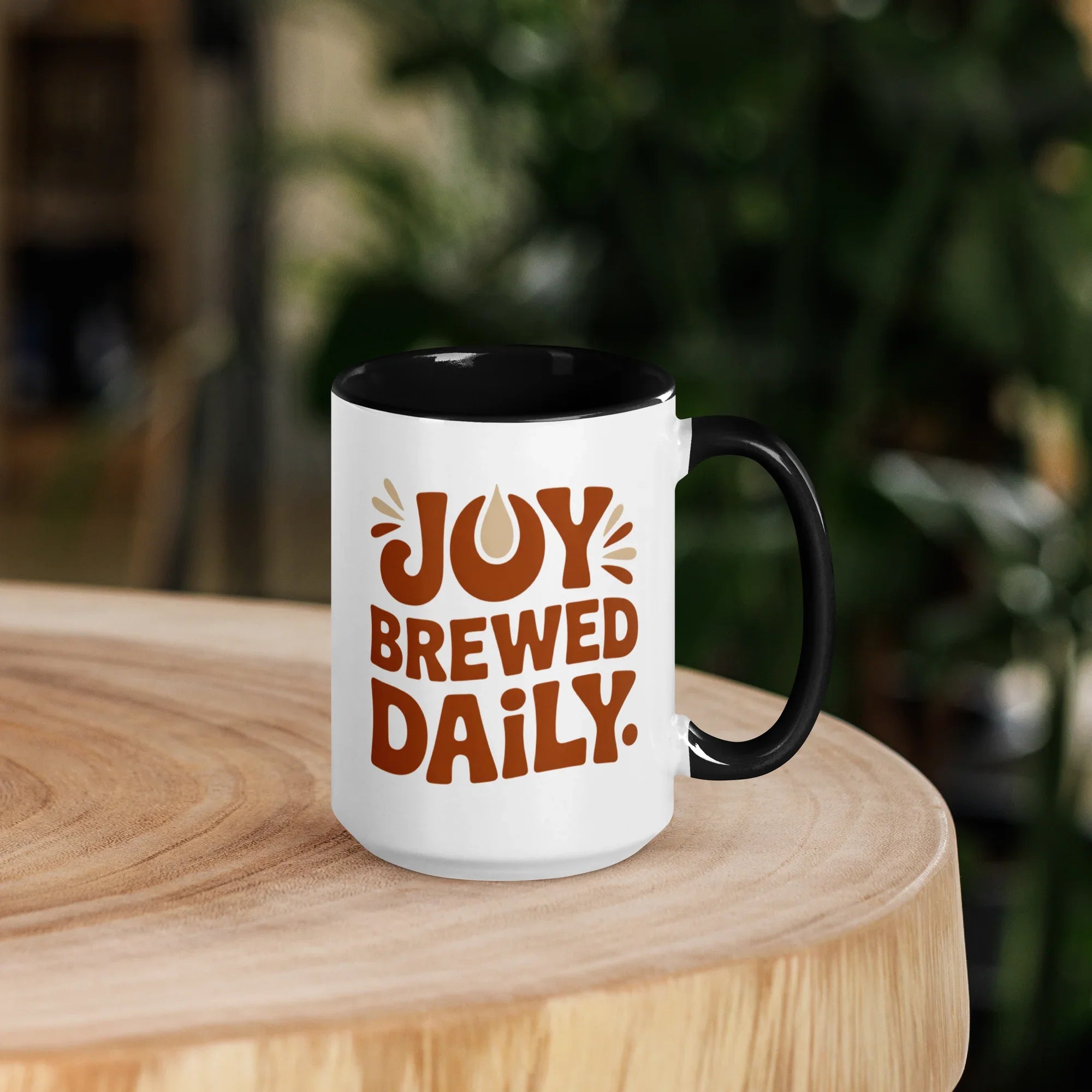 Joy Brewed Daily Ceramic Coffee Mug - RaZits