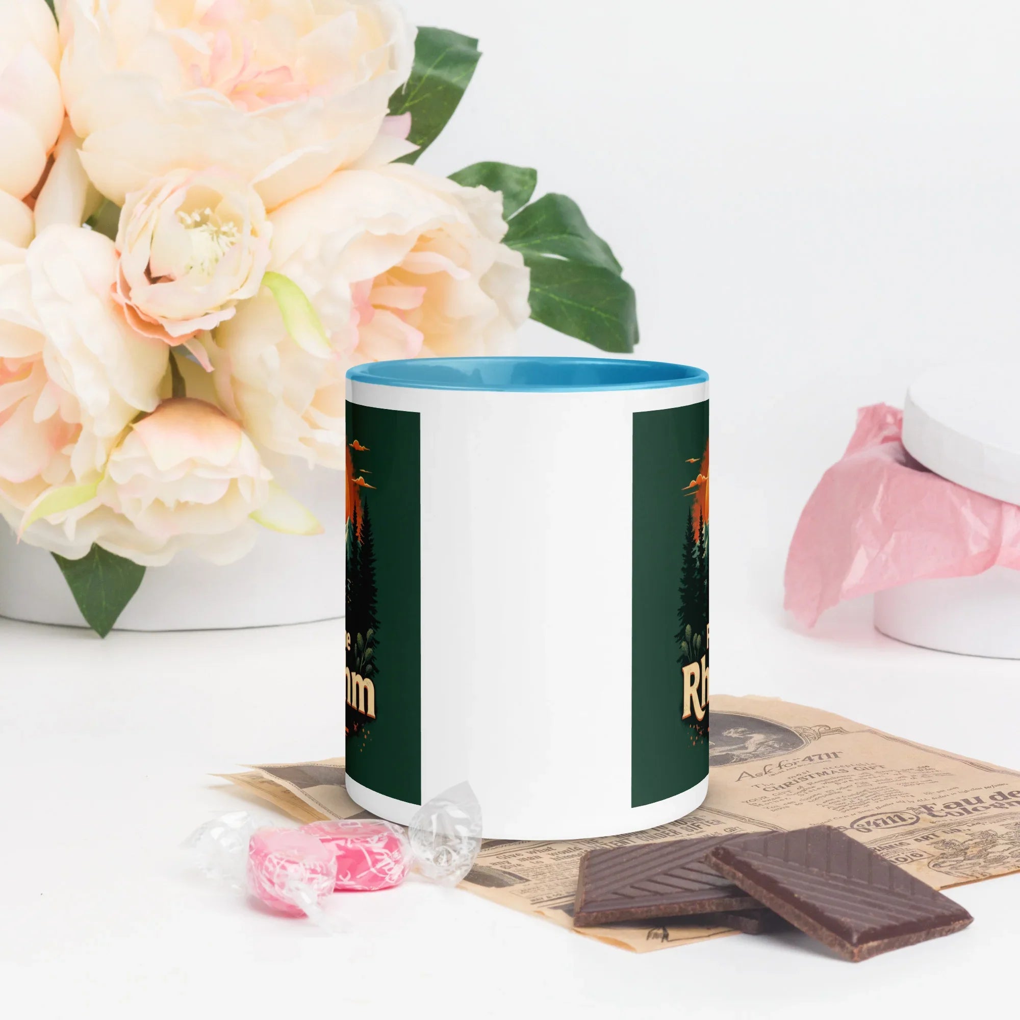 Feel The Rhythm Rise Mug – Nature-Inspired Sunrise Groove - RaZits