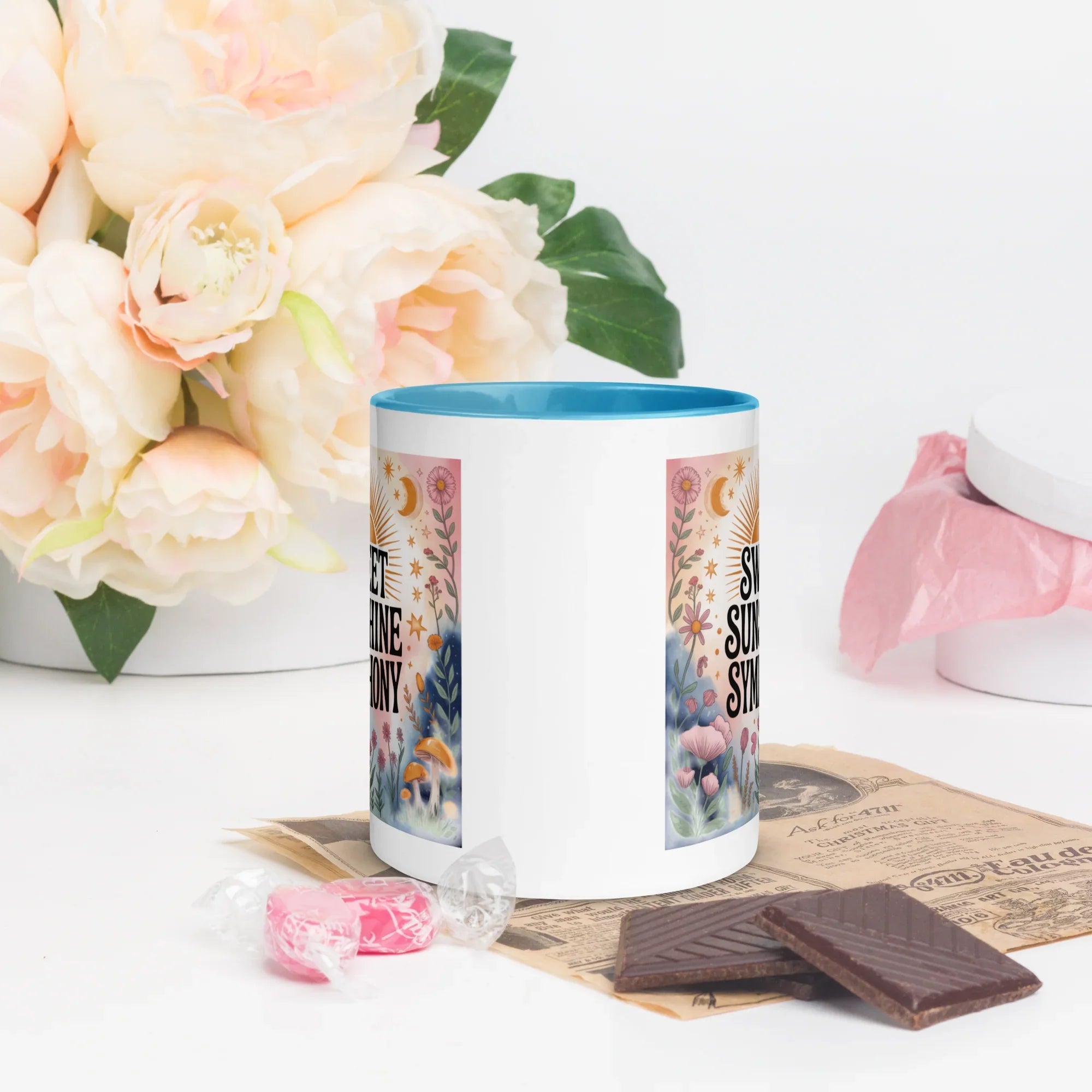 Sweet Sunshine Symphony Mug – Floral Radiance & Morning Vibes - RaZits