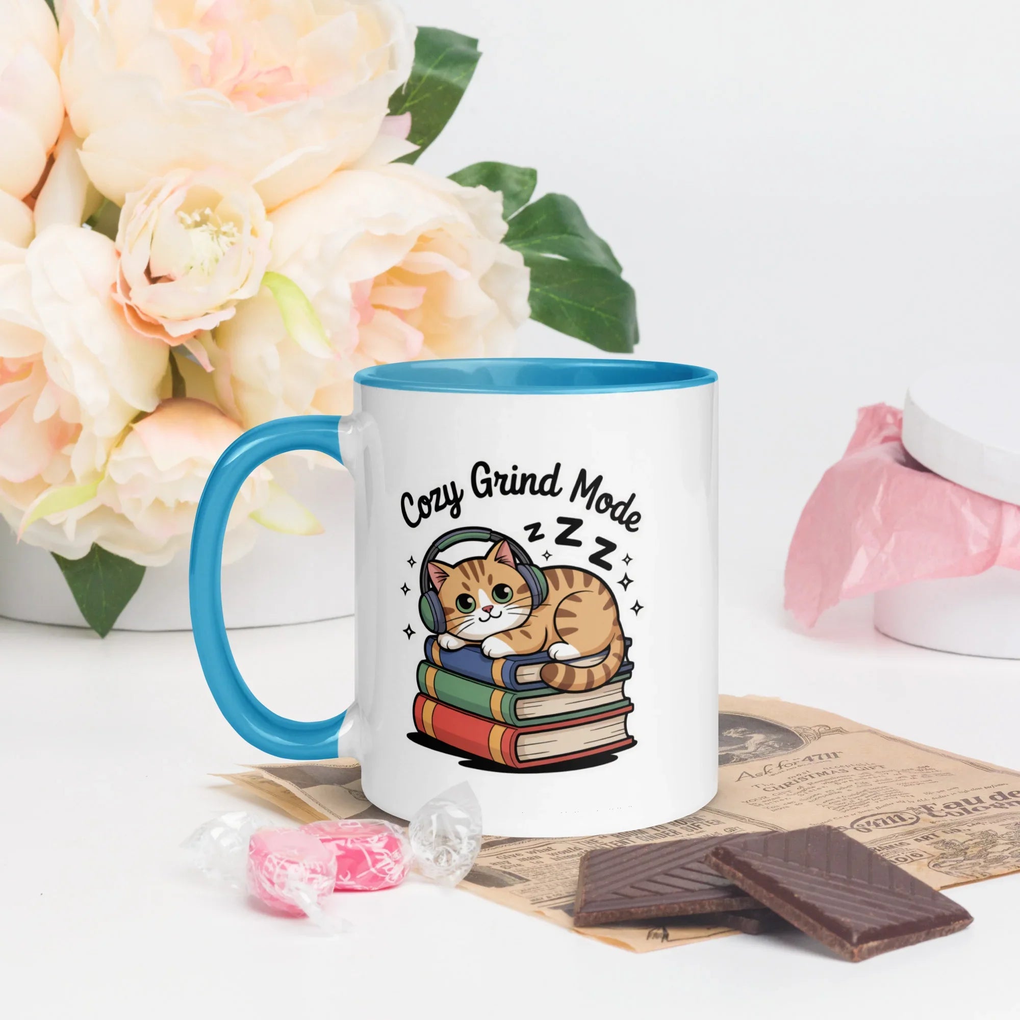 Cozy Grind Mode Cat Mug – Chill Gamer Cat Design for Study and Stream Sessions - RaZits