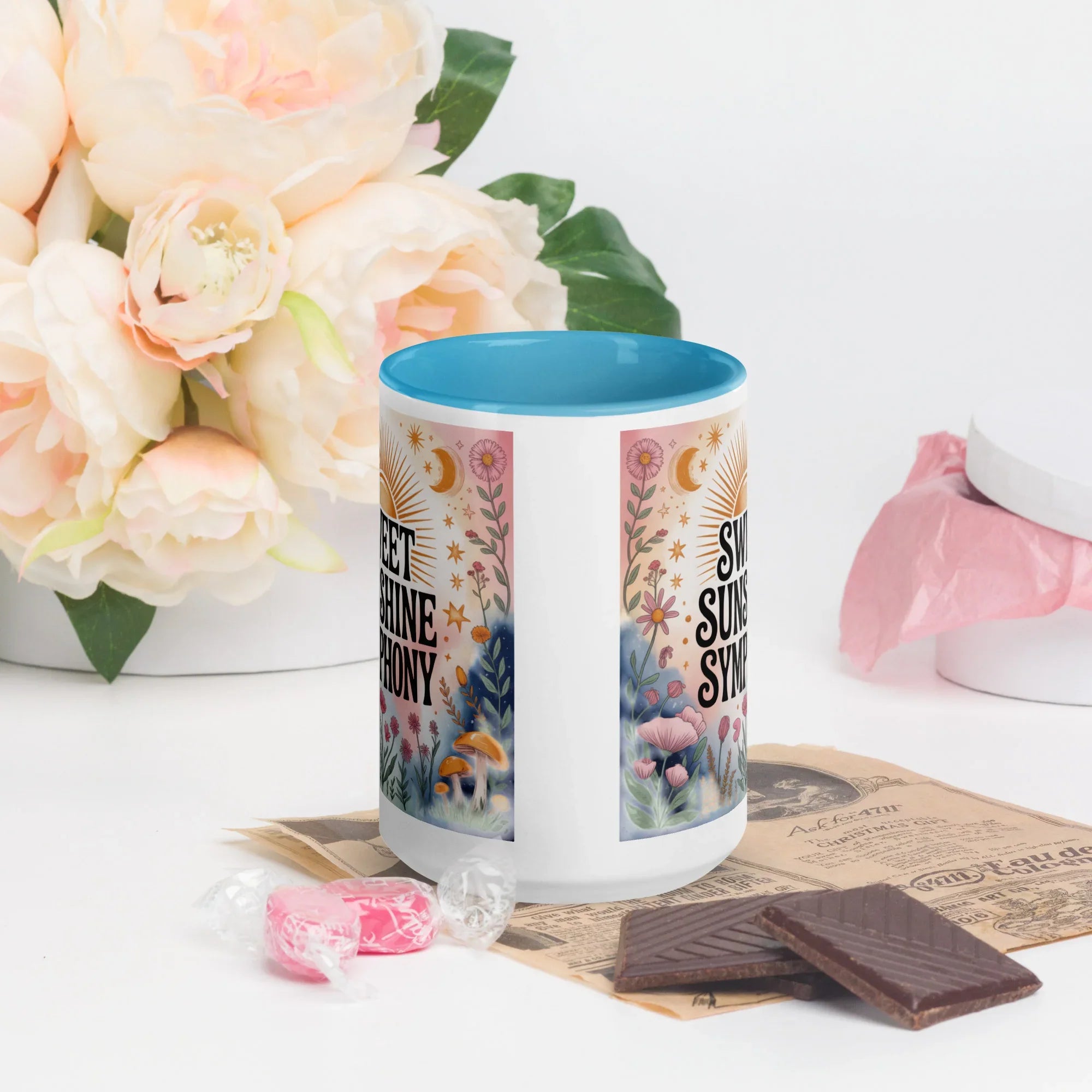 Sweet Sunshine Symphony Mug – Floral Radiance & Morning Vibes - RaZits