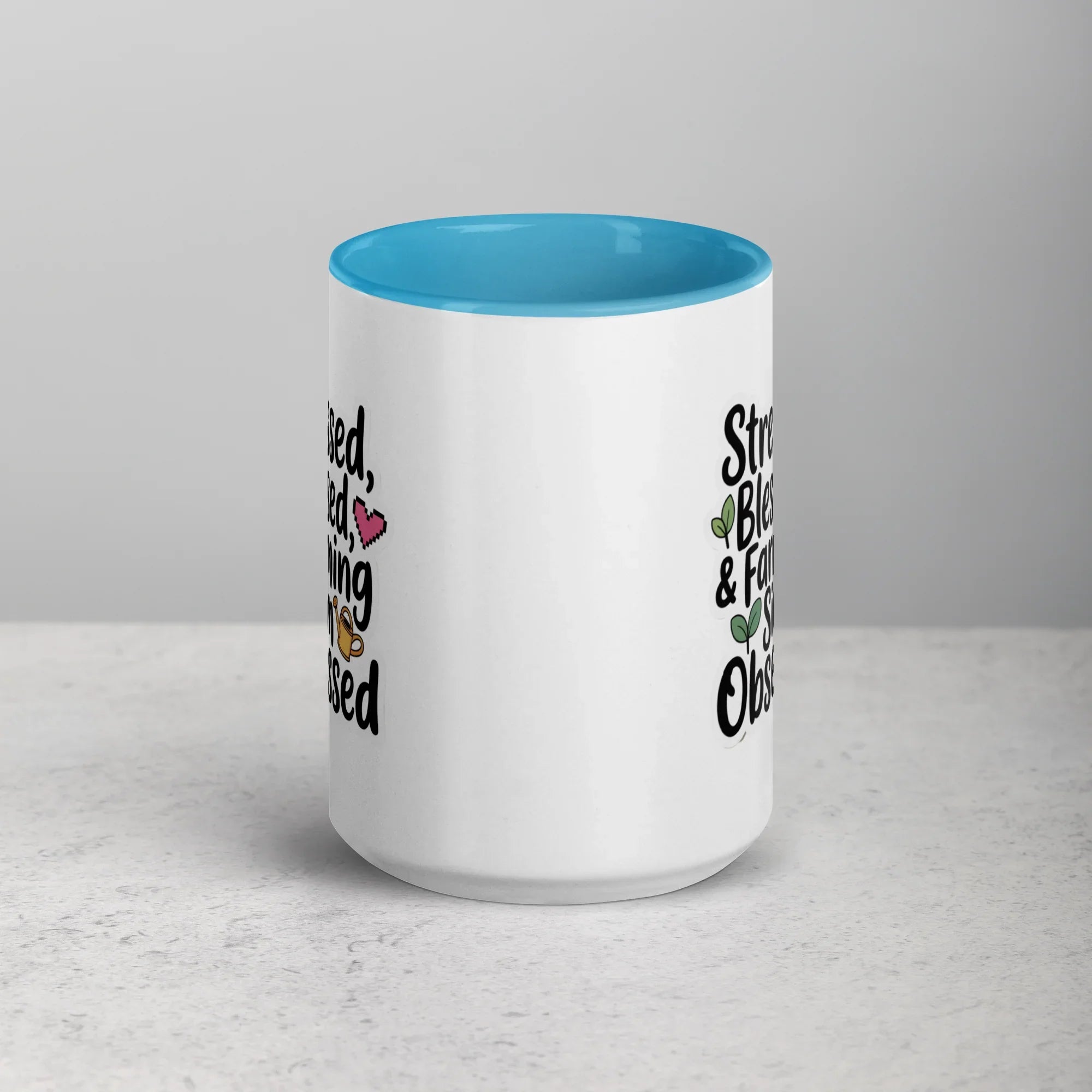 Stressed Blessed & Farming Sim Obsessed Design – Cozy Gamer Pixel Art Mug - RaZits