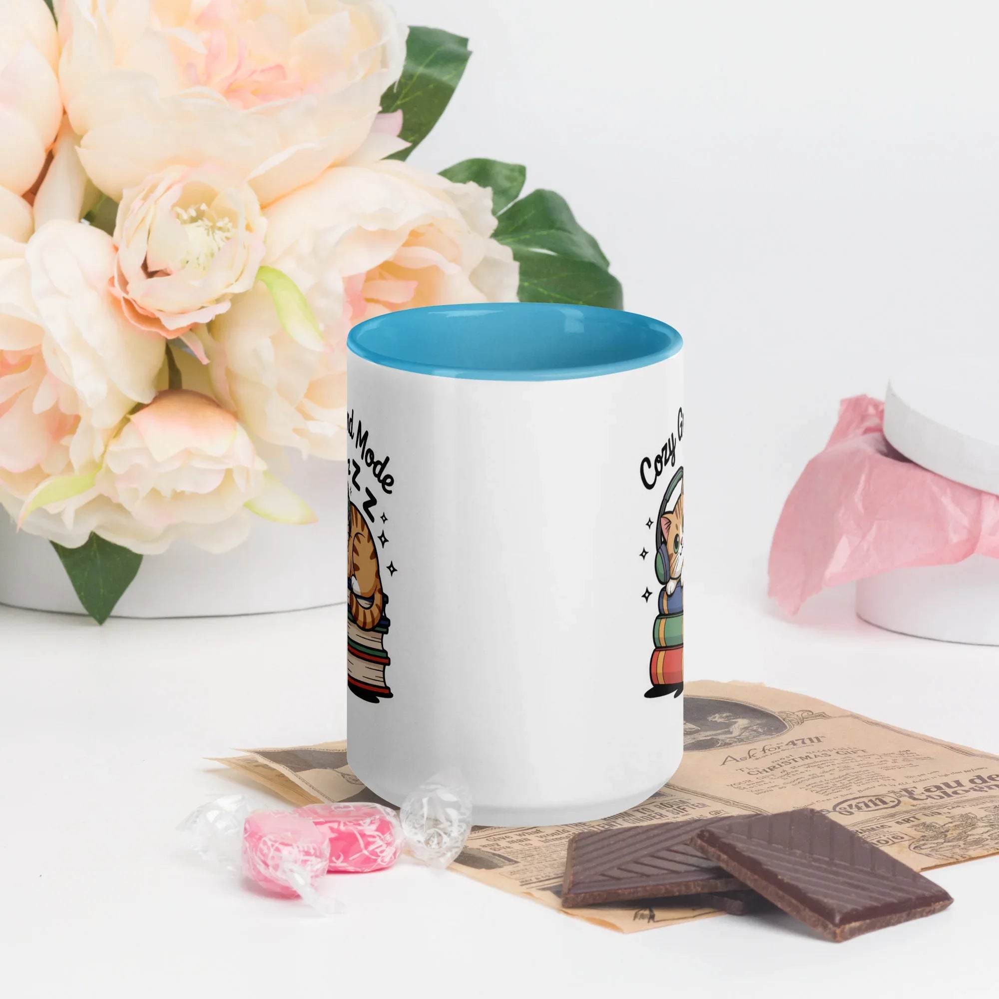 Cozy Grind Mode Cat Mug – Chill Gamer Cat Design for Study and Stream Sessions - RaZits