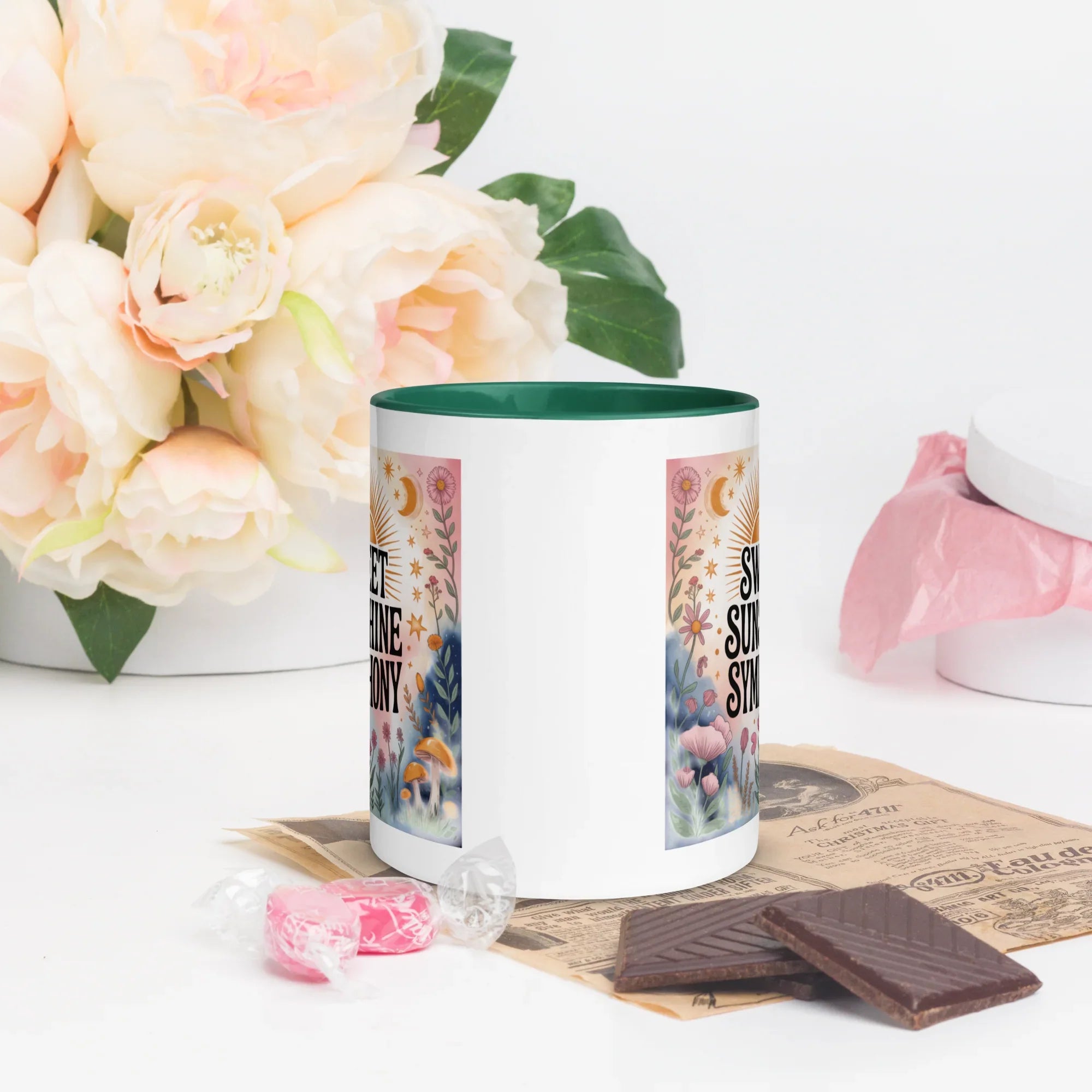 Sweet Sunshine Symphony Mug – Floral Radiance & Morning Vibes - RaZits