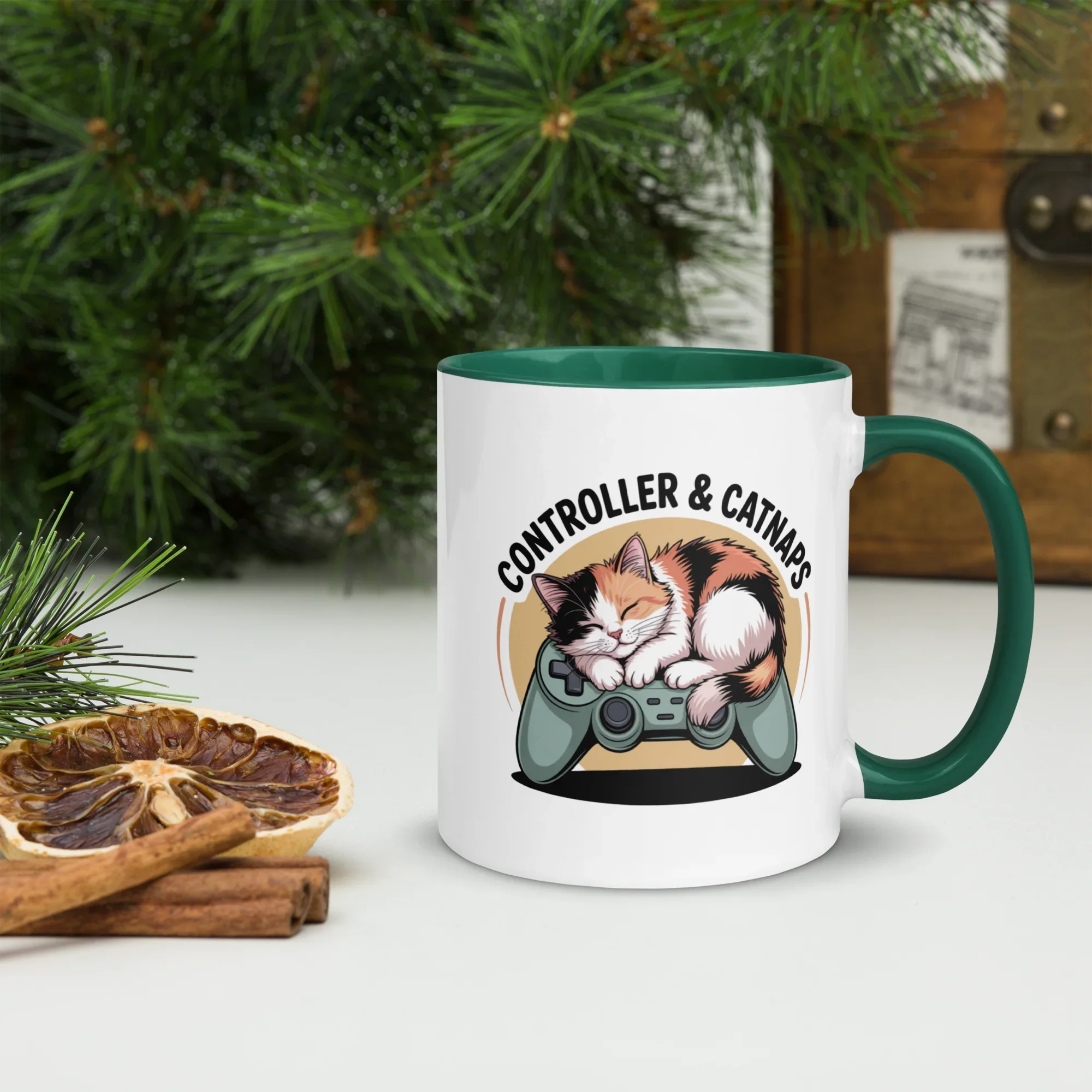 Controller & Catnaps Mug – Cozy Gamer Cat Design for Chill Gaming Sessions - RaZits