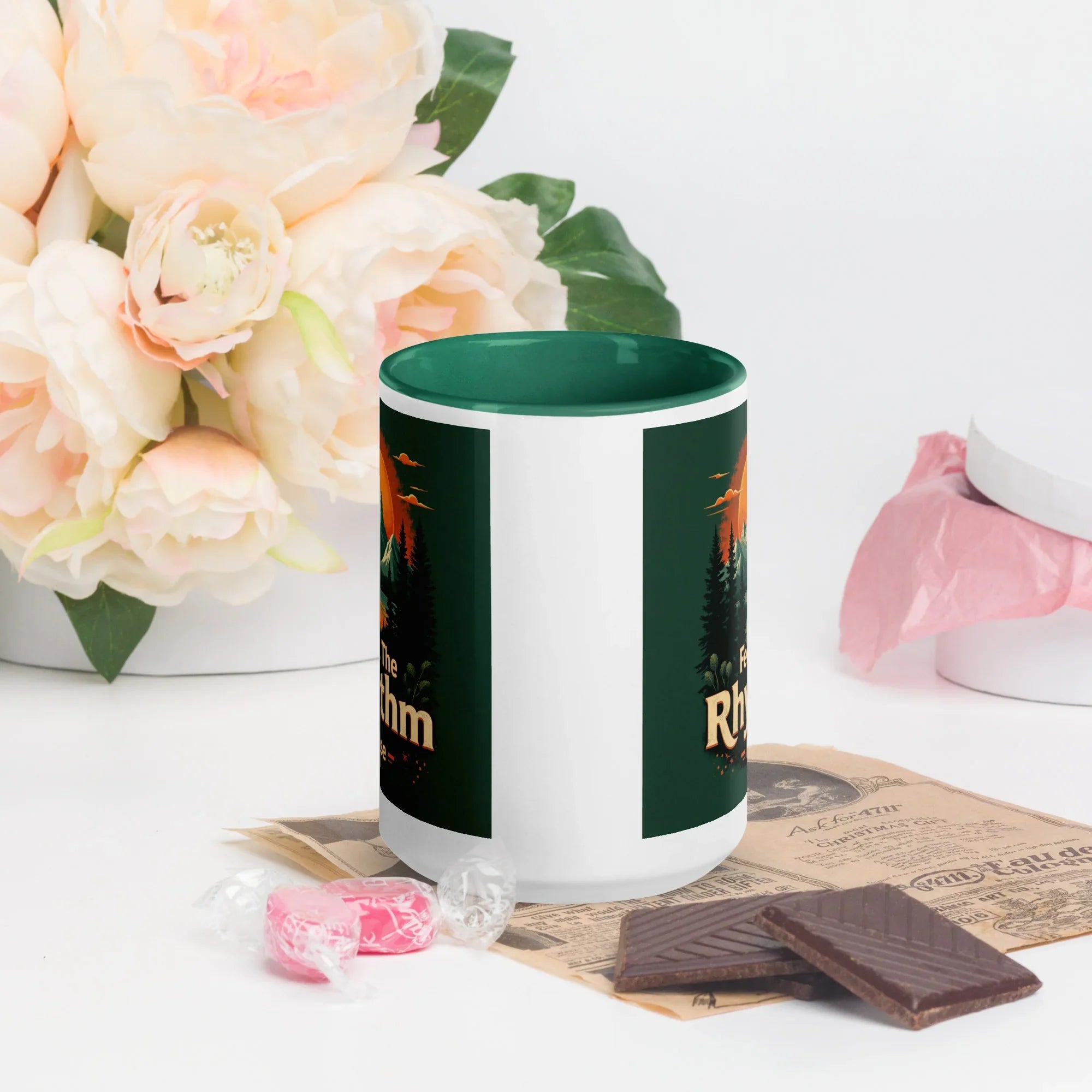 Feel The Rhythm Rise Mug – Nature-Inspired Sunrise Groove - RaZits