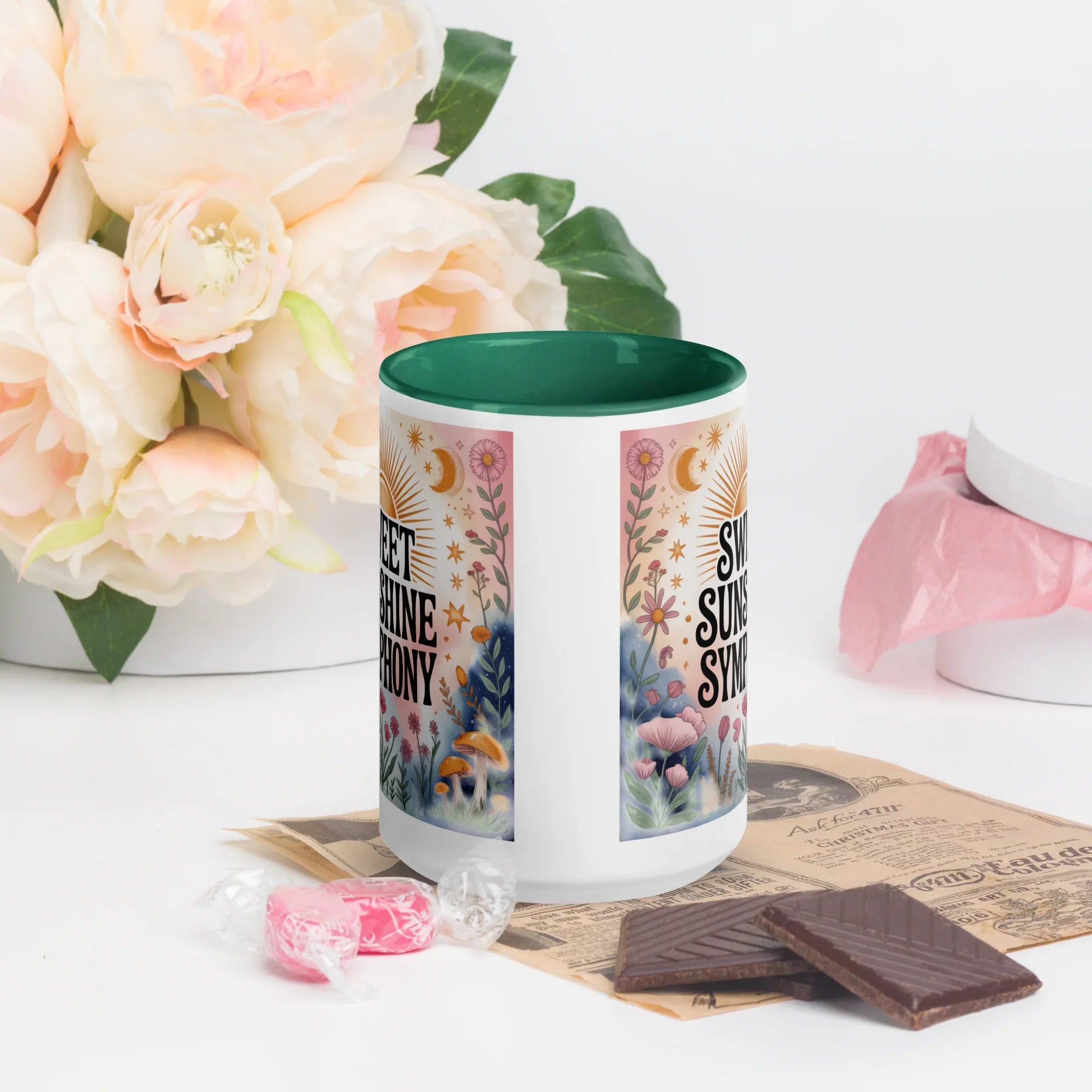 Sweet Sunshine Symphony Mug – Floral Radiance & Morning Vibes - RaZits