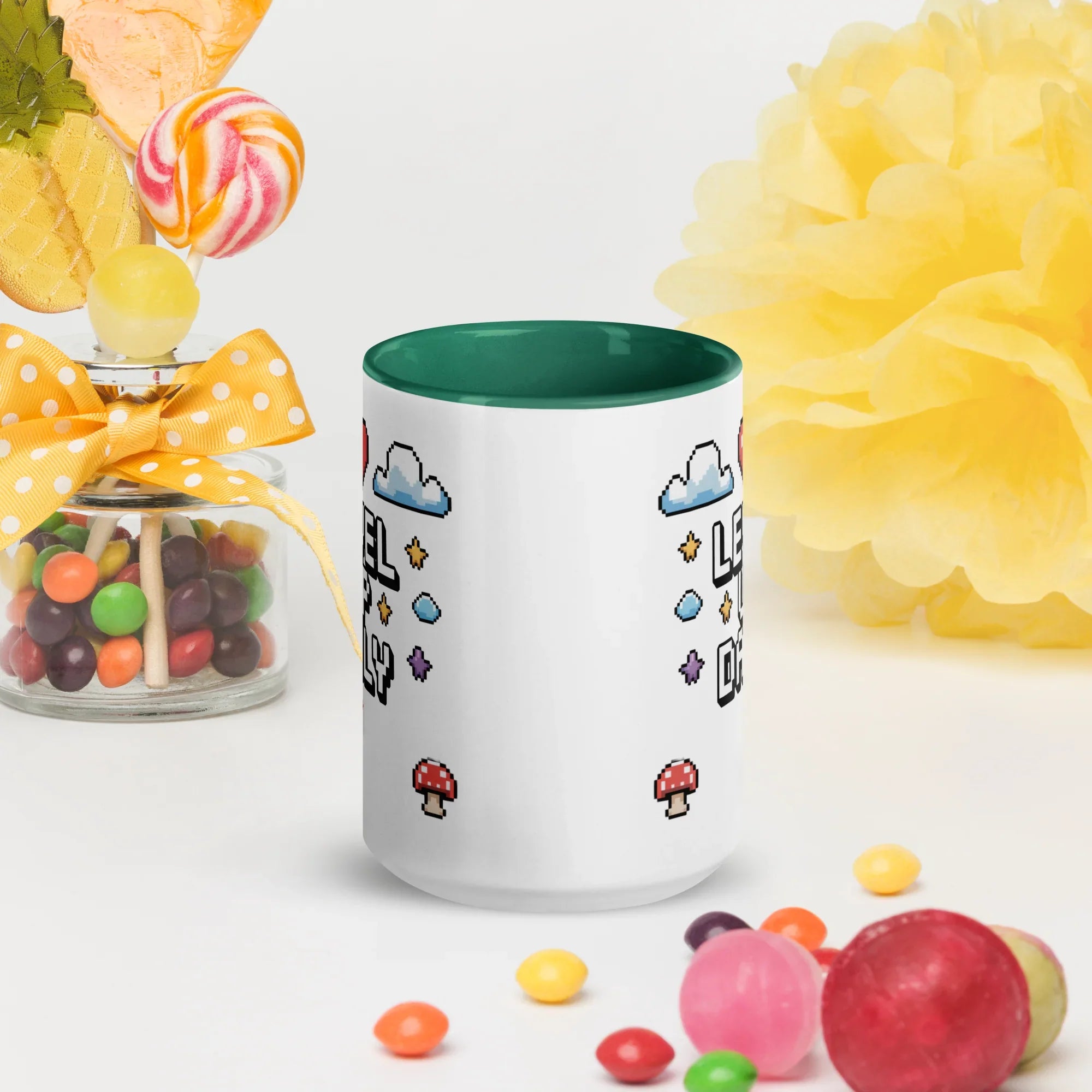 LEVEL UP DAILY Mug | Motivational Pixel Art Gamer Design - RaZits