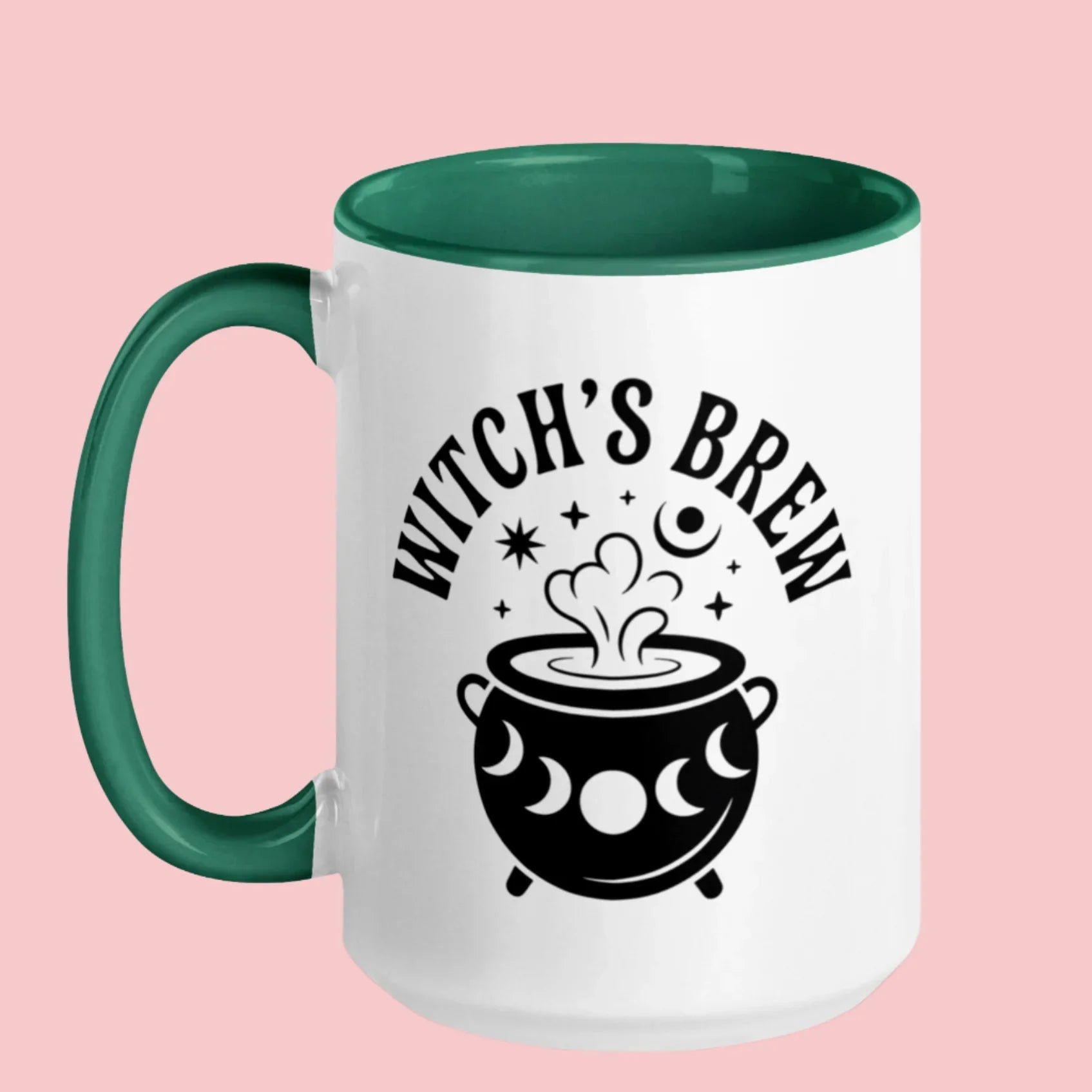 Witch’s Brew Ceramic Mug – Moon Cauldron Design - RaZits