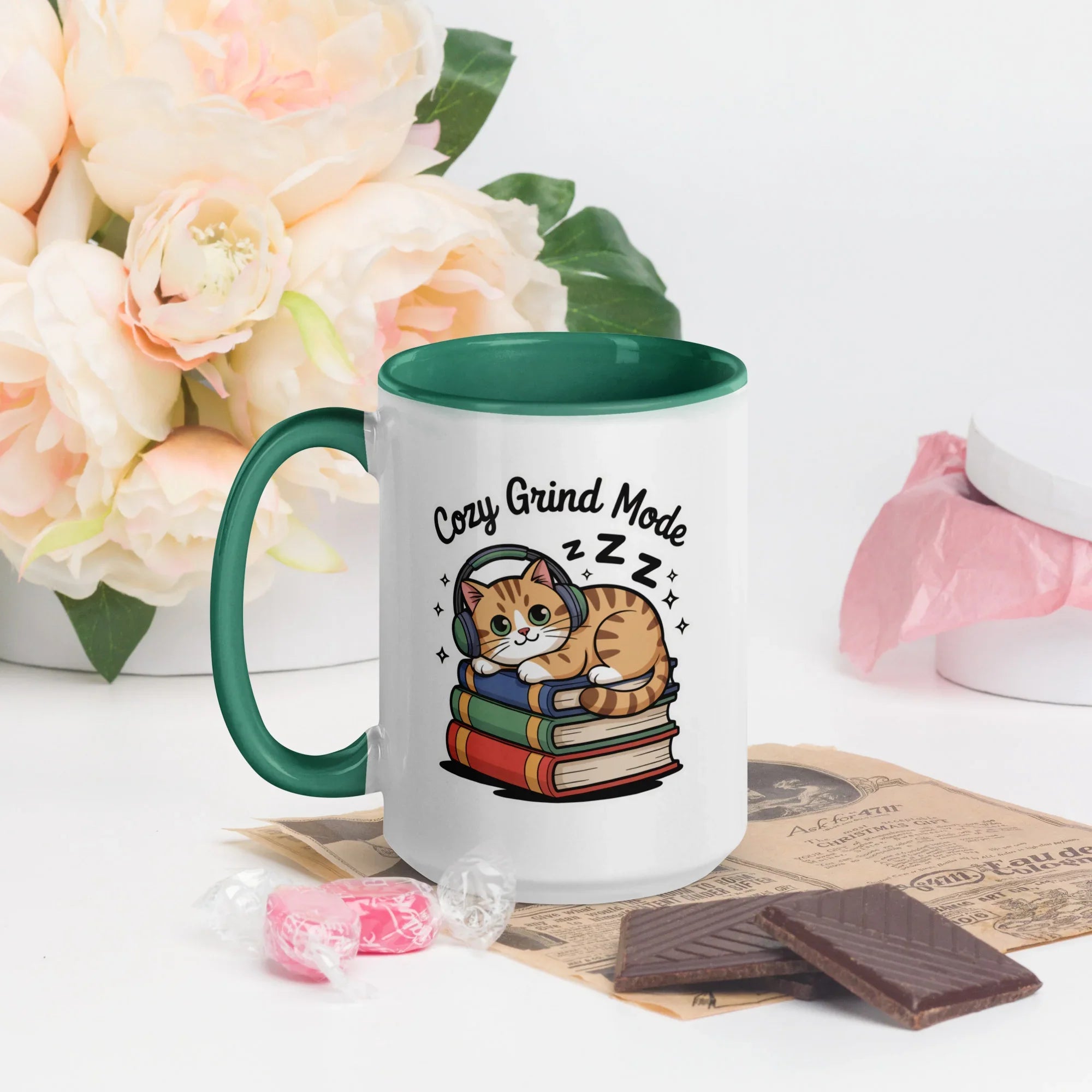 Cozy Grind Mode Cat Mug – Chill Gamer Cat Design for Study and Stream Sessions - RaZits