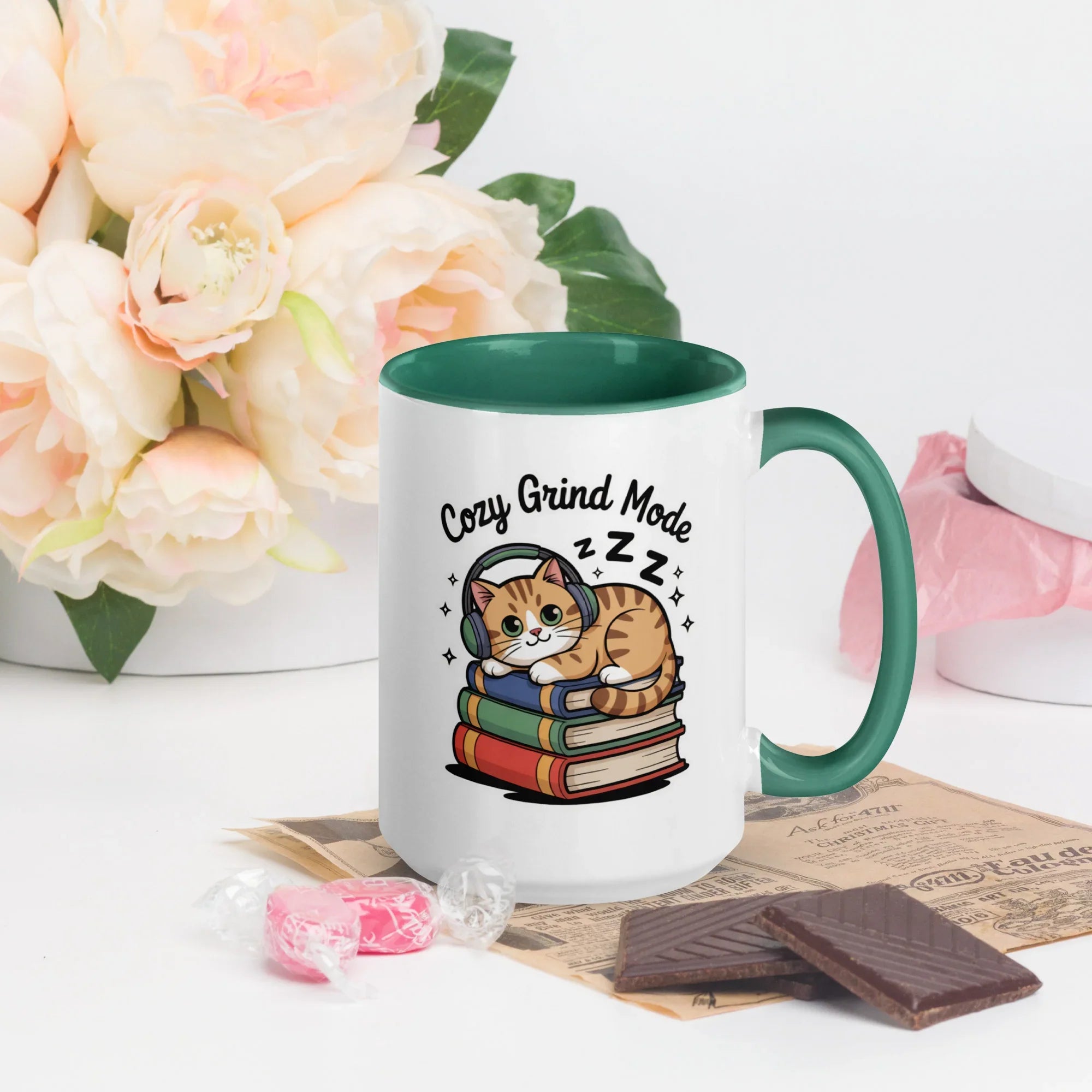 Cozy Grind Mode Cat Mug – Chill Gamer Cat Design for Study and Stream Sessions - RaZits