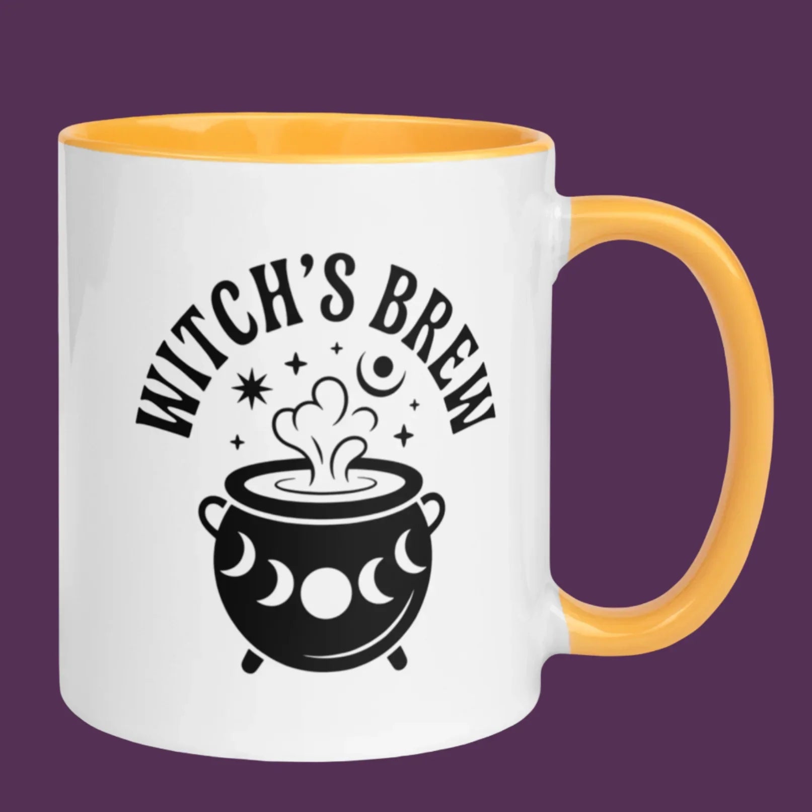 Witch’s Brew Ceramic Mug – Moon Cauldron Design - RaZits