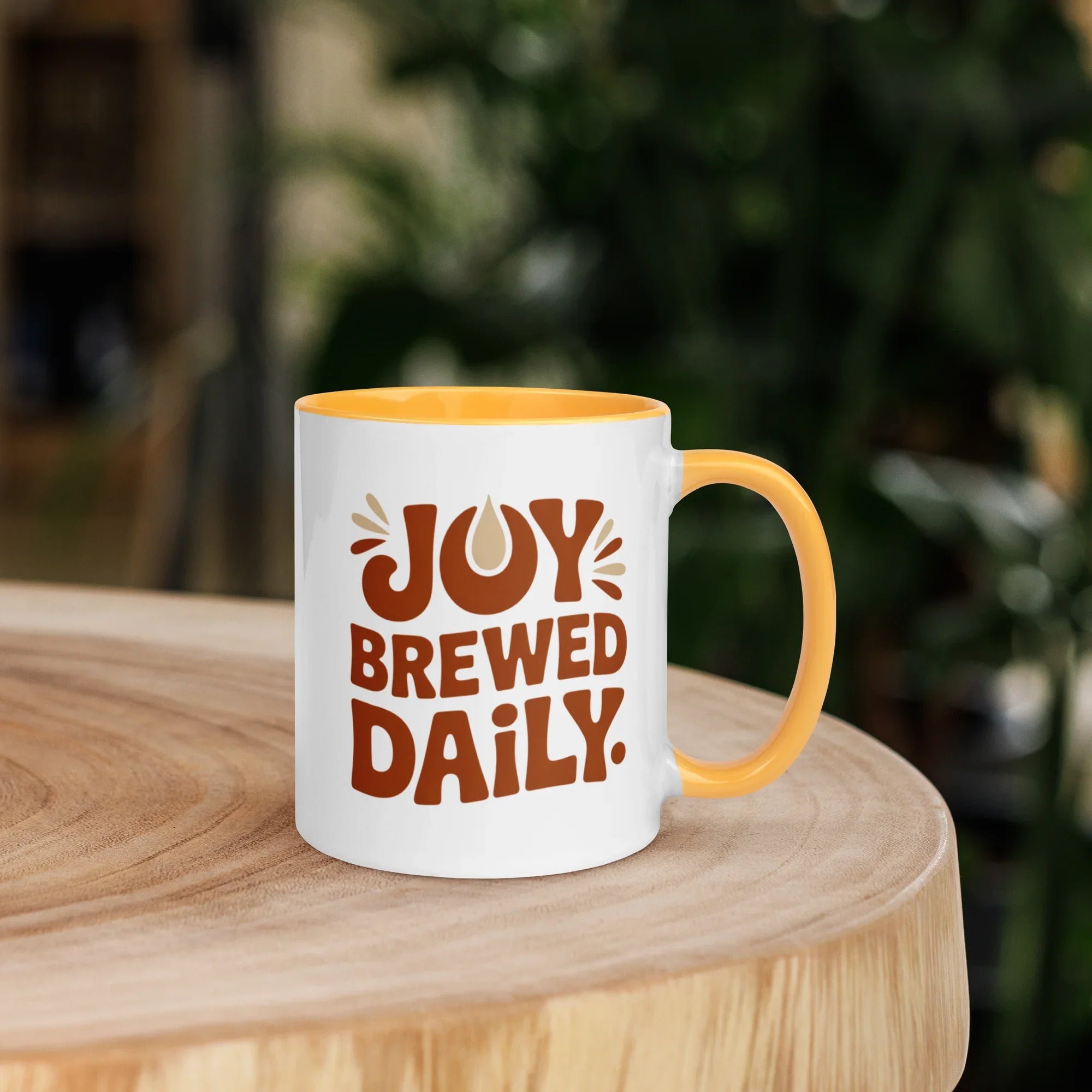 Joy Brewed Daily Ceramic Coffee Mug - RaZits