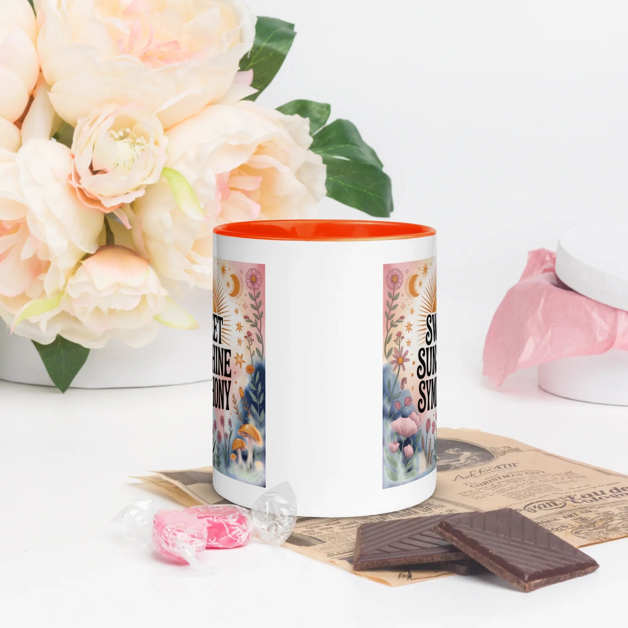 Sweet Sunshine Symphony Mug – Floral Radiance & Morning Vibes - RaZits