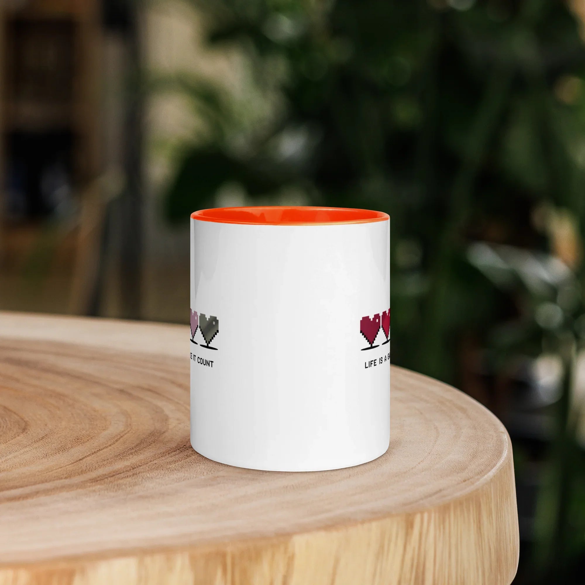 Life is a Game – Make It Count Pixel Heart Mug - RaZits