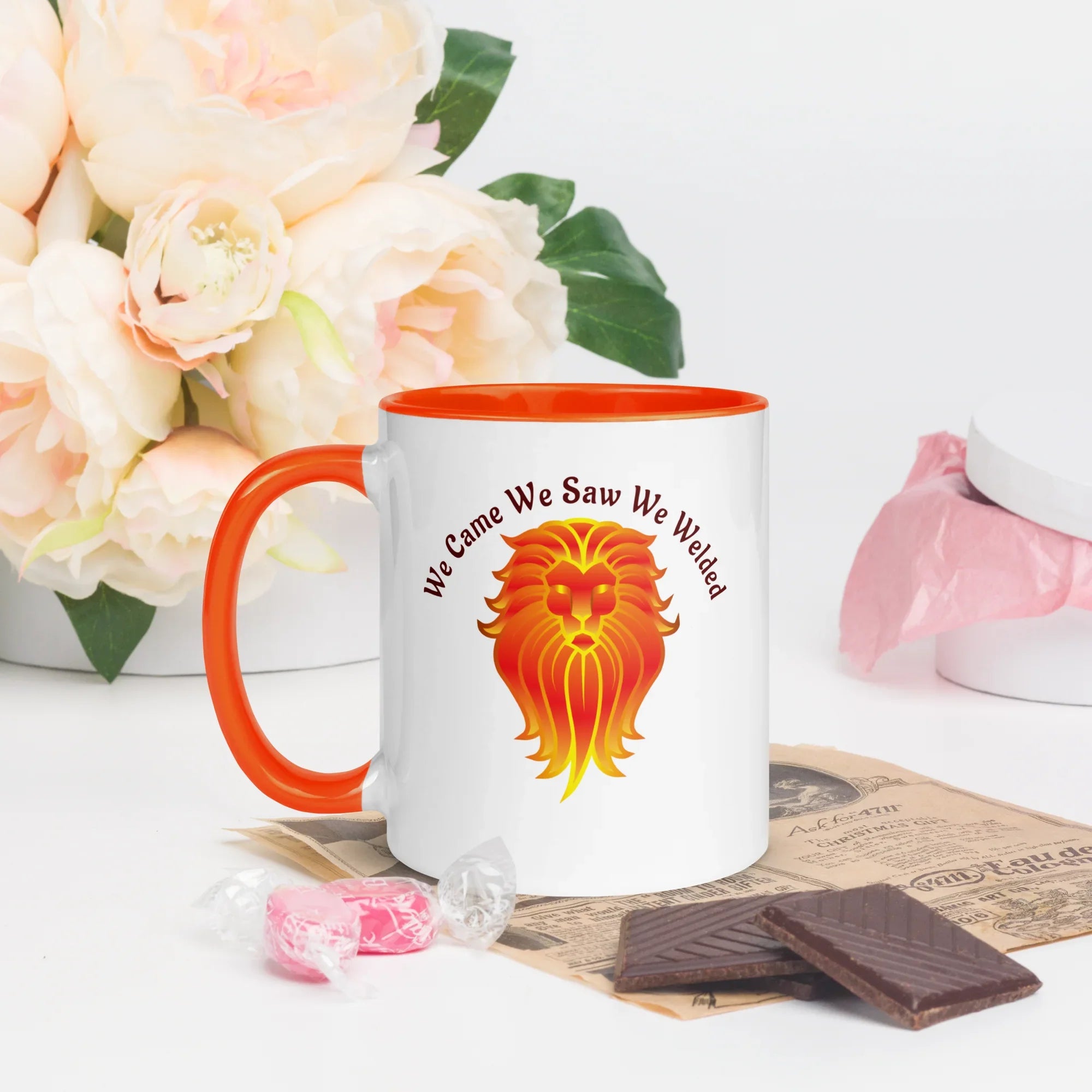 Ceramic Coffee Mug for Welders – Unique Welding Lion Artwork – 11oz & 15oz - RaZits