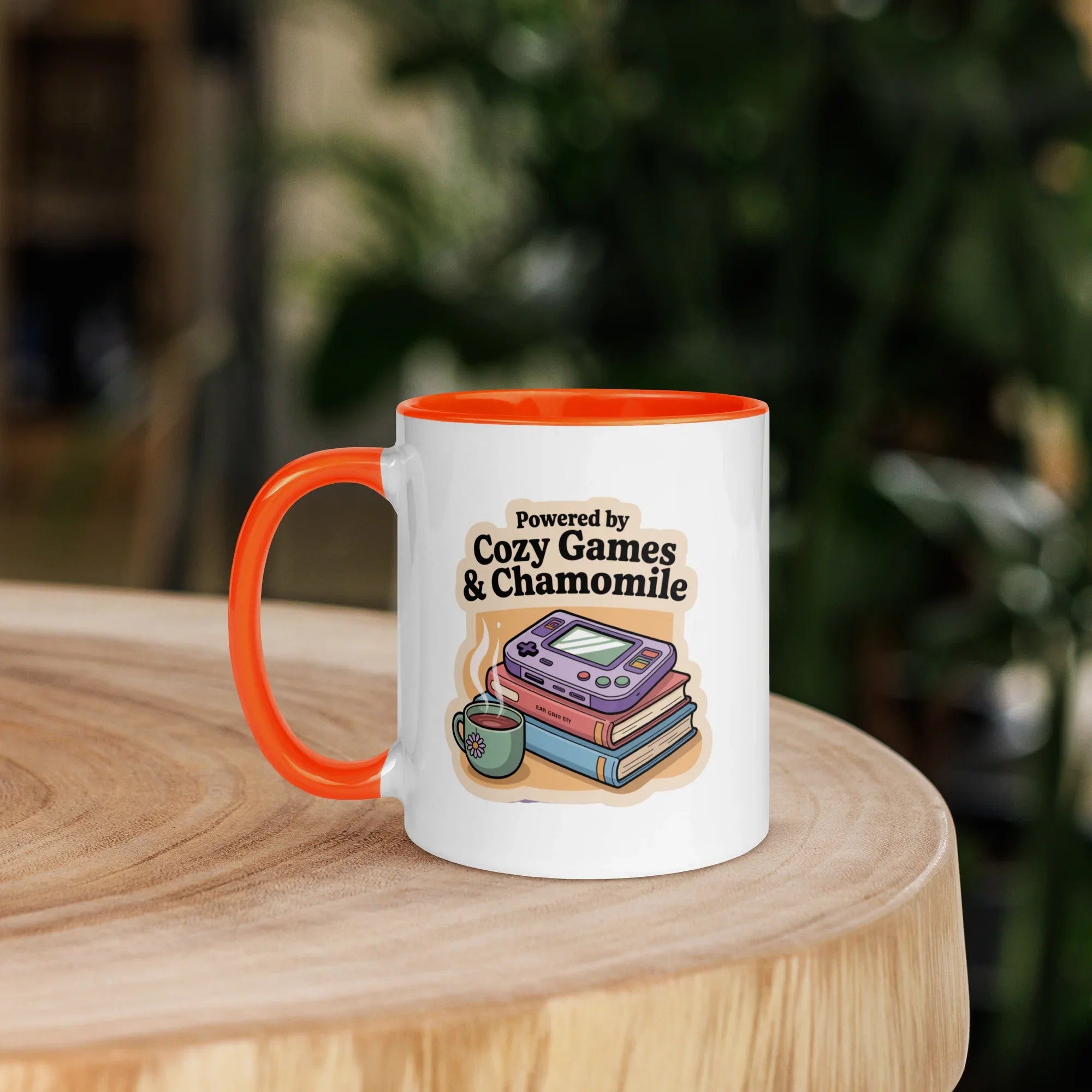 Powered by Cozy Games and Chamomile – Wholesome Gamer Design Mug - RaZits