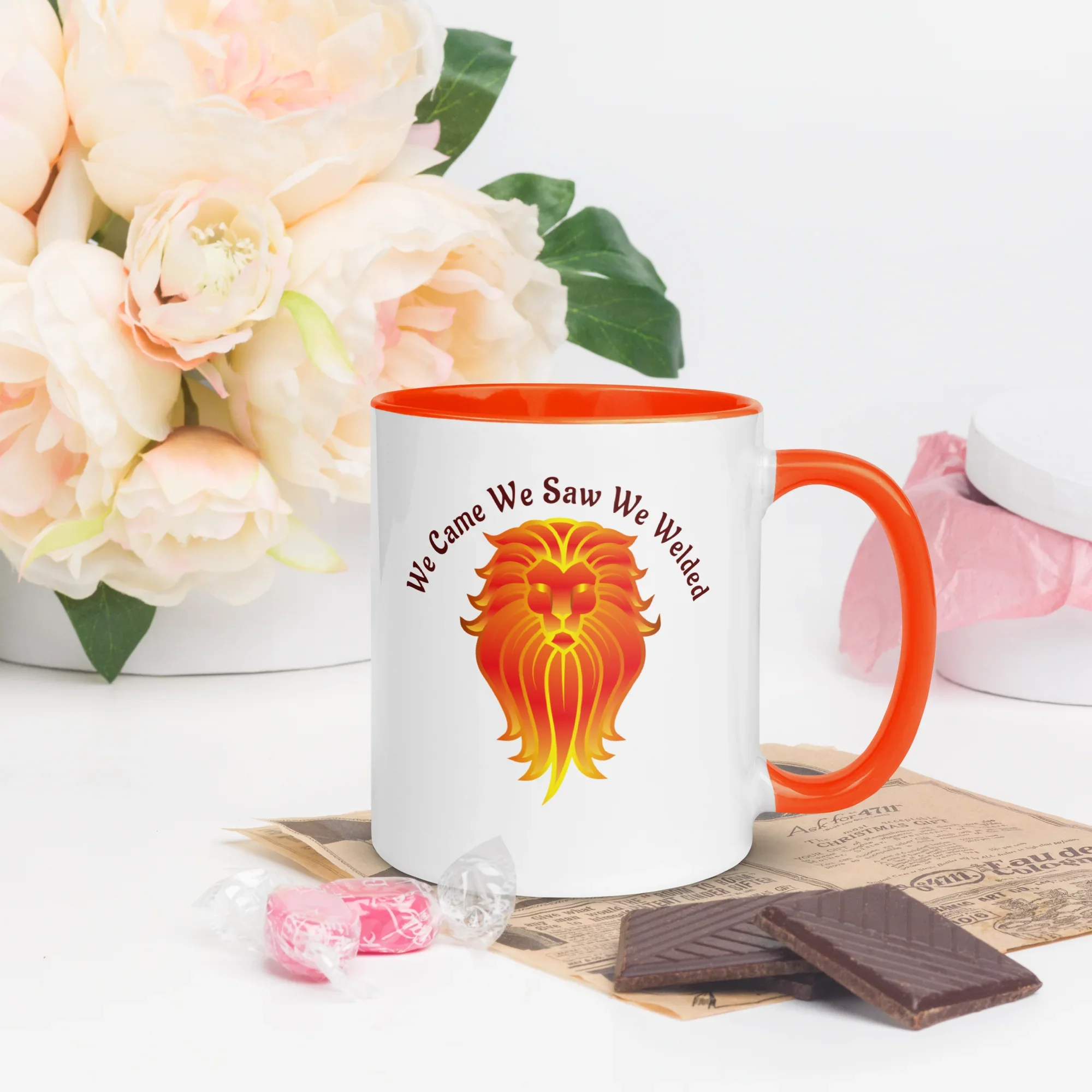 Ceramic Coffee Mug for Welders – Unique Welding Lion Artwork – 11oz & 15oz - RaZits