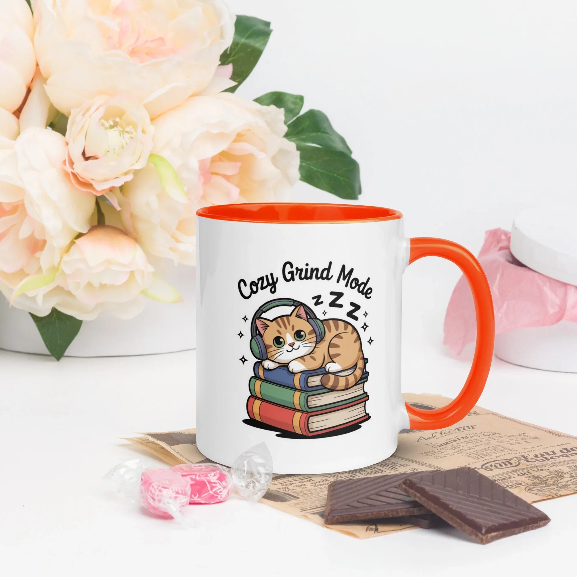 Cozy Grind Mode Cat Mug – Chill Gamer Cat Design for Study and Stream Sessions - RaZits