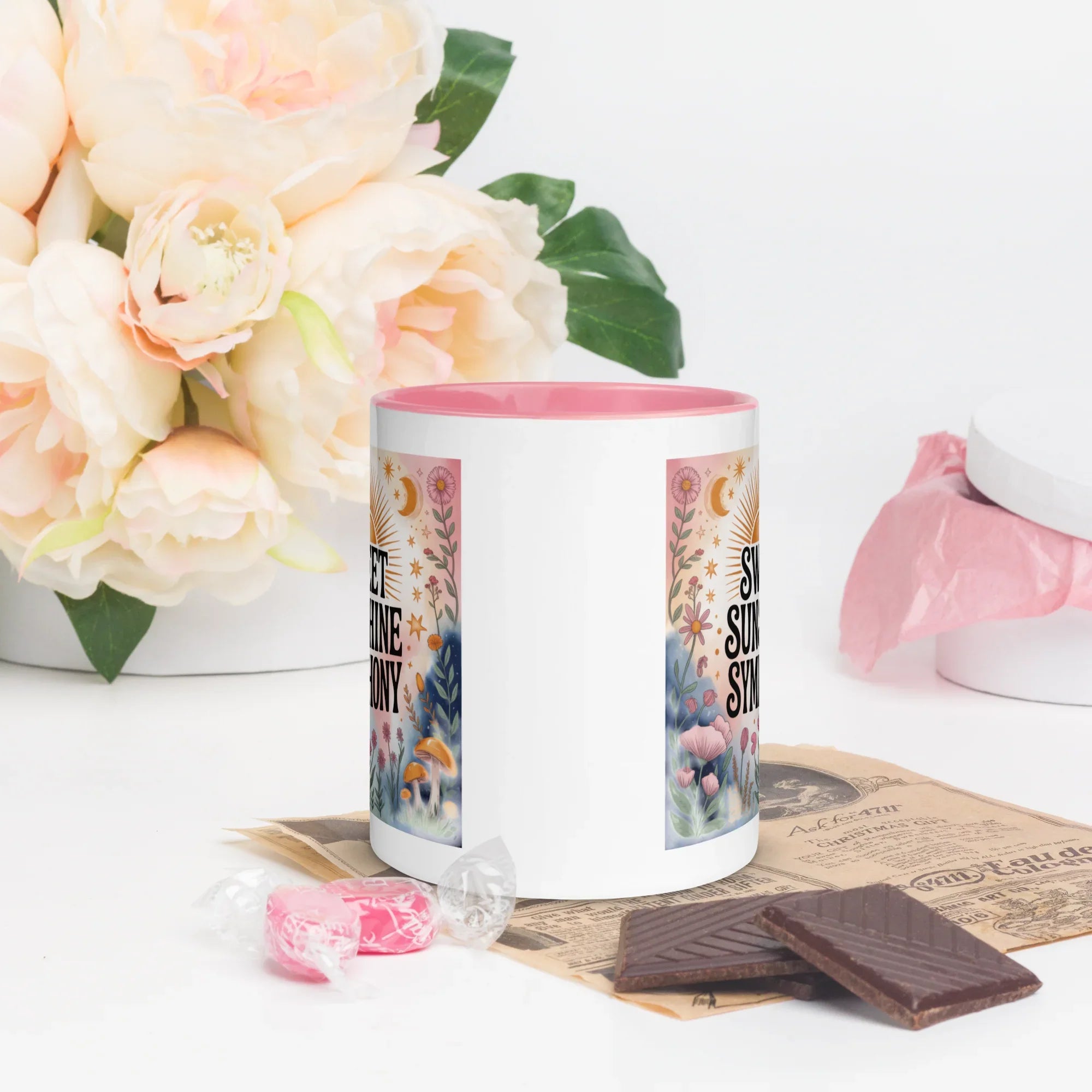 Sweet Sunshine Symphony Mug – Floral Radiance & Morning Vibes - RaZits