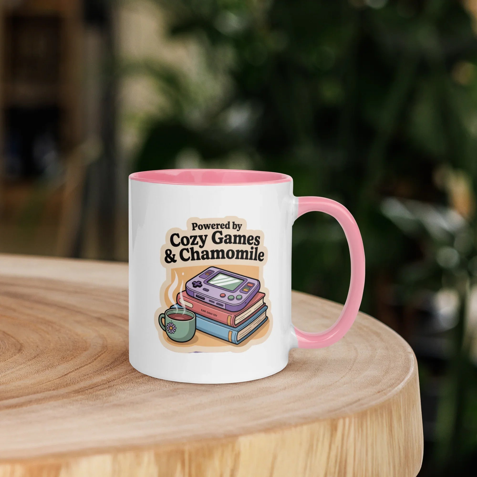Powered by Cozy Games and Chamomile – Wholesome Gamer Design Mug - RaZits