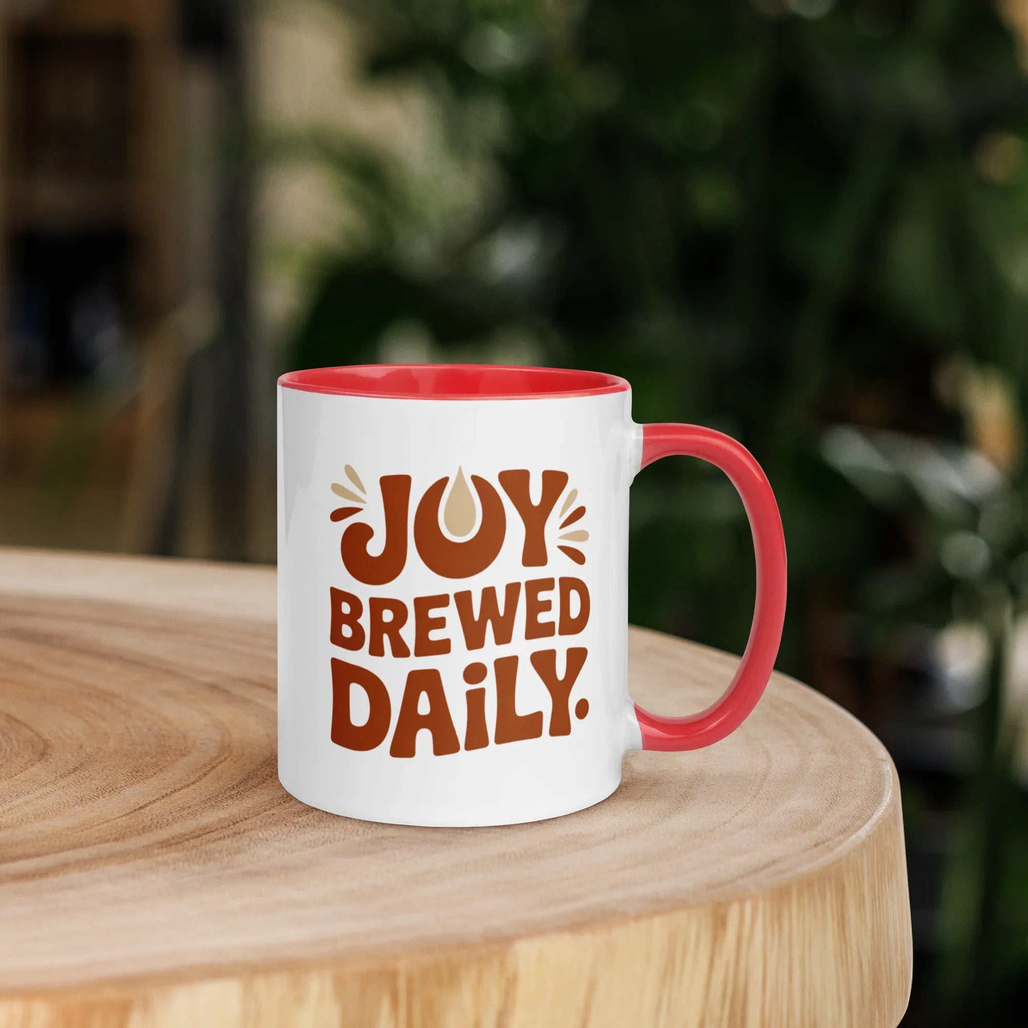 Joy Brewed Daily Ceramic Coffee Mug - RaZits