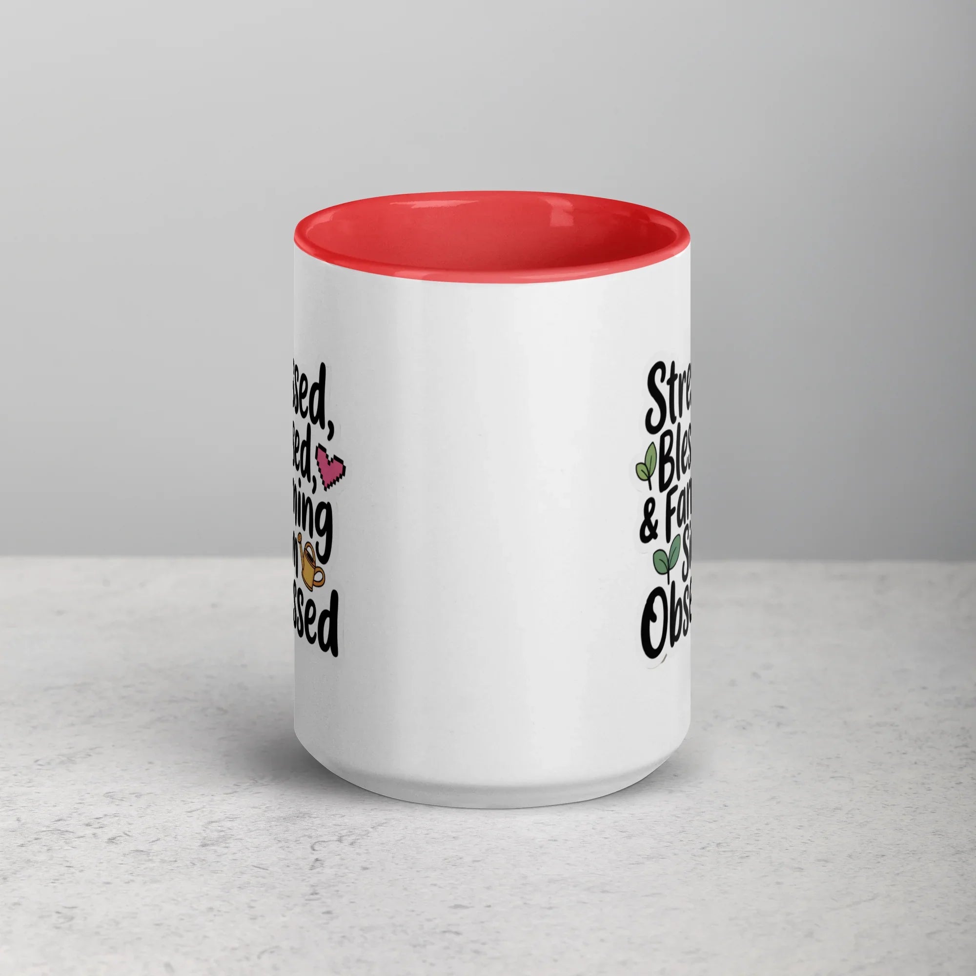 Stressed Blessed & Farming Sim Obsessed Design – Cozy Gamer Pixel Art Mug - RaZits