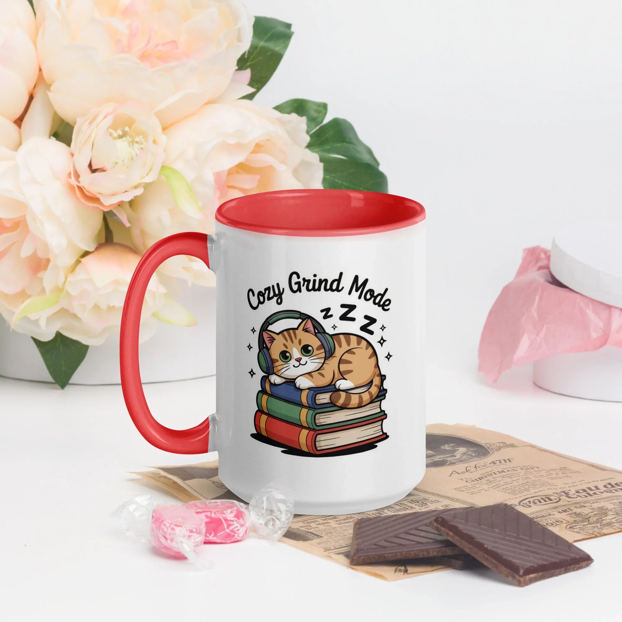 Cozy Grind Mode Cat Mug – Chill Gamer Cat Design for Study and Stream Sessions - RaZits