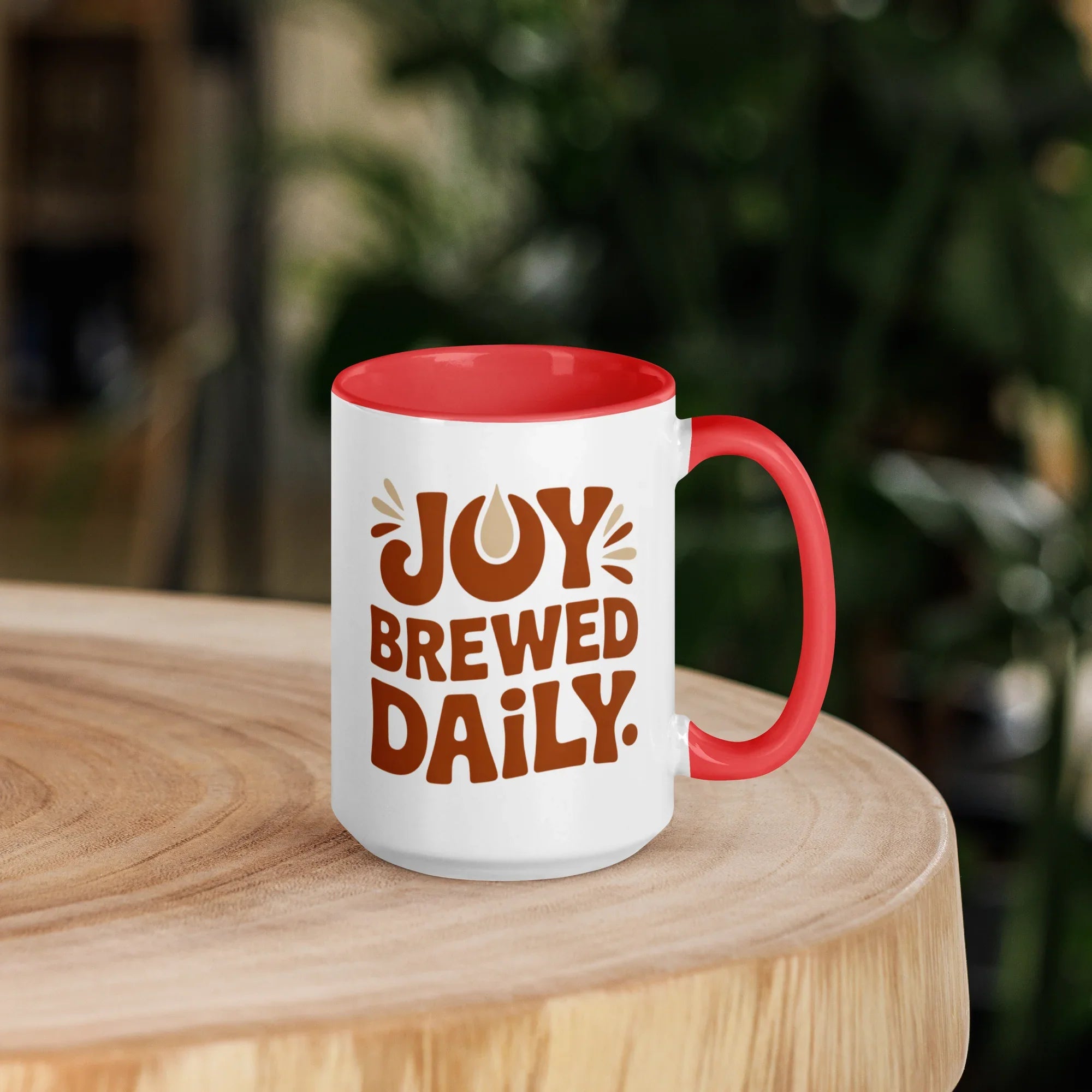 Joy Brewed Daily Ceramic Coffee Mug - RaZits