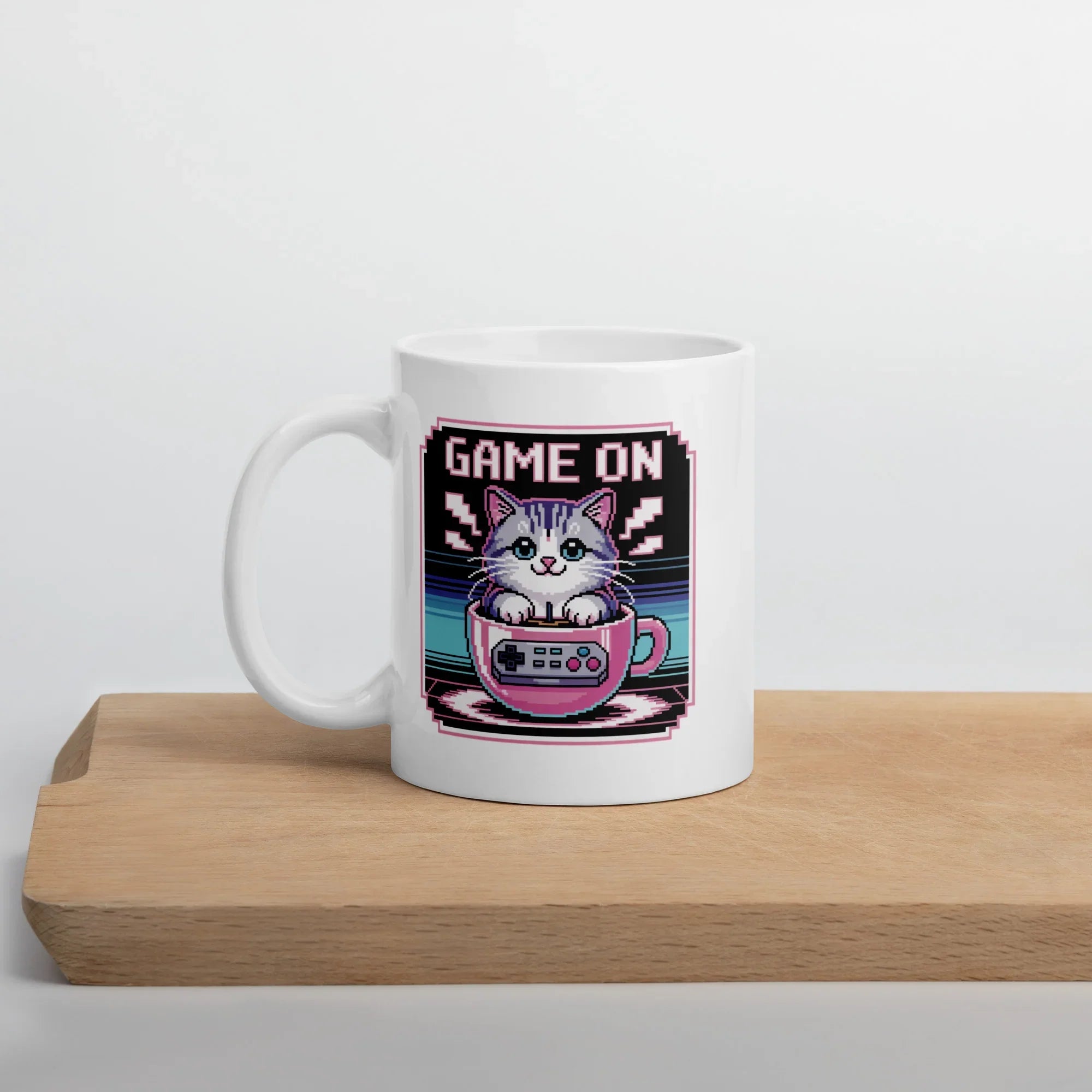 Game On Cat Gaming Coffee Mug - RaZits