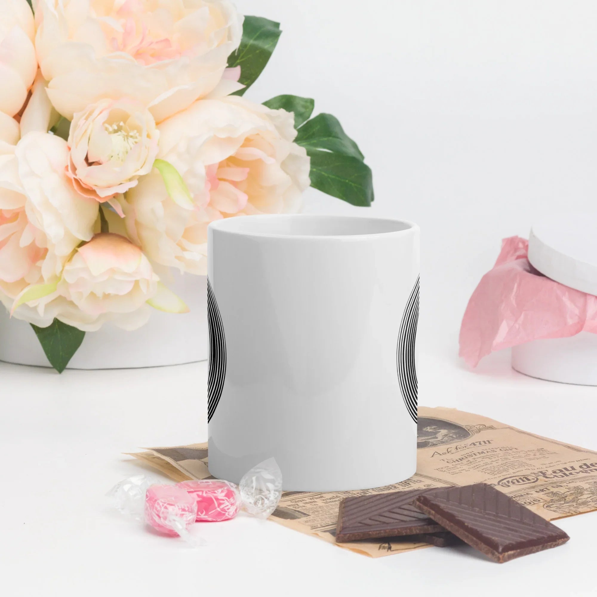 Hypnotic Coffee Bean Spiral Mug – Retro Caffeine Vibe - RaZits