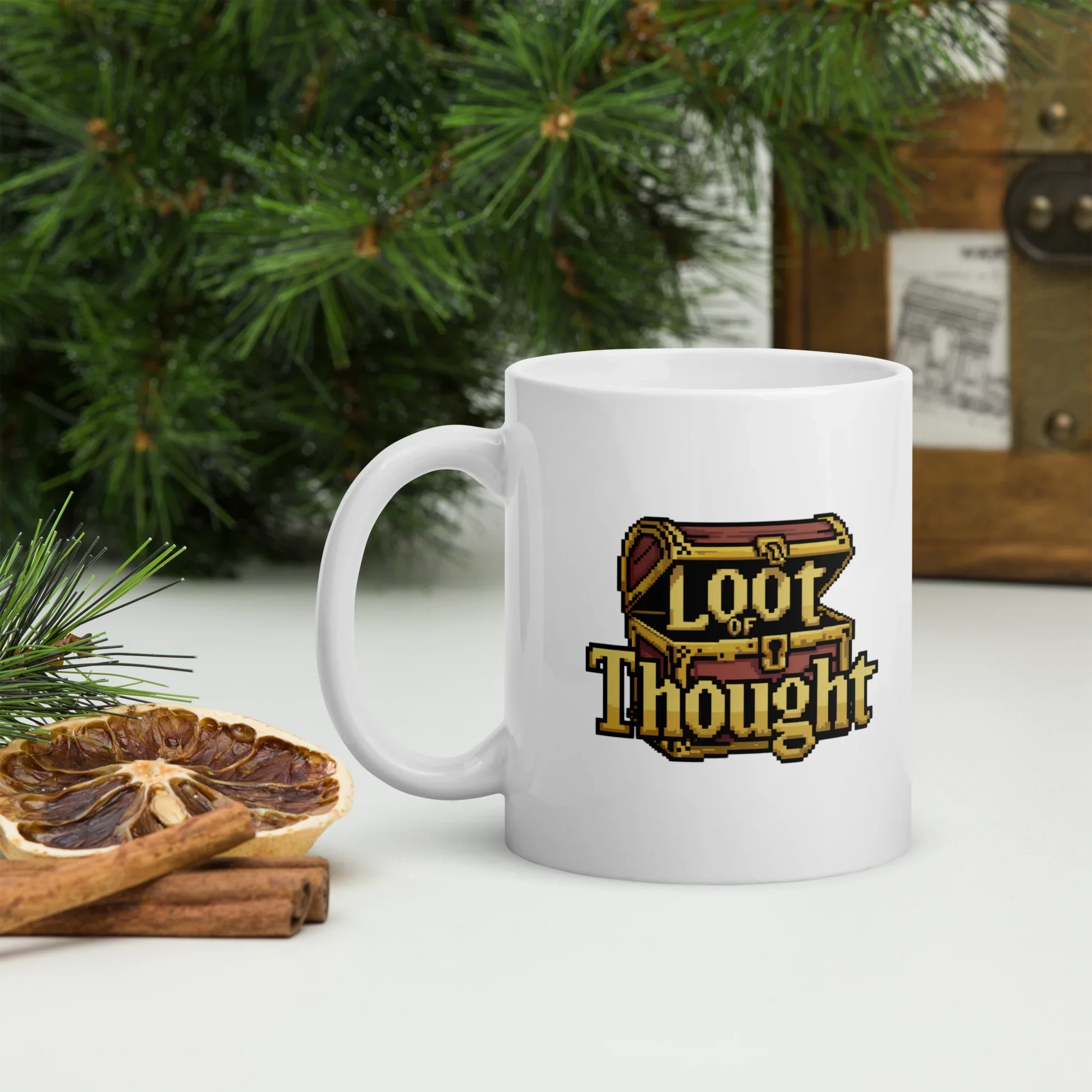 Loot of Thought Mug – Pixel Art Gamer Cup with Retro RPG Style - RaZits