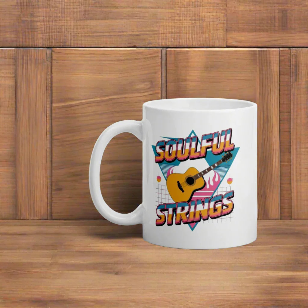 Soulful Strings Retro Ceramic Mug – Guitar Art - RaZits