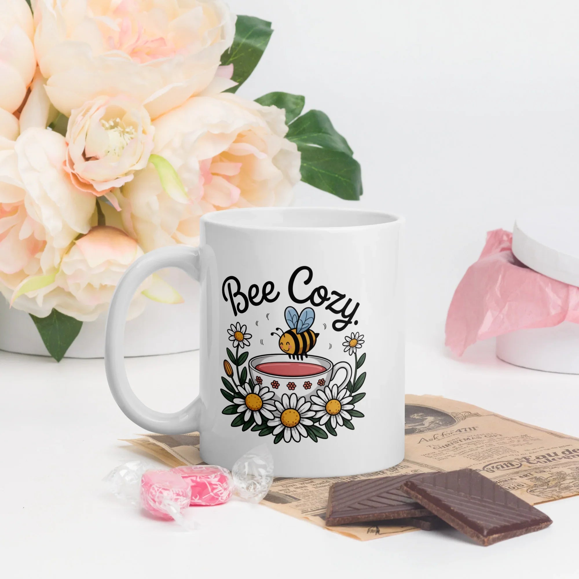 Bee Cozy Mug – Cute Cottagecore Tea Cup - RaZits