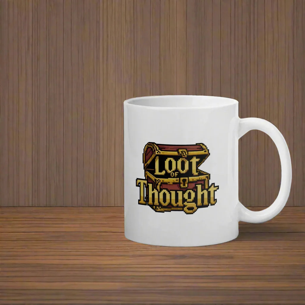 Loot of Thought Mug – Pixel Art Gamer Cup with Retro RPG Style - RaZits