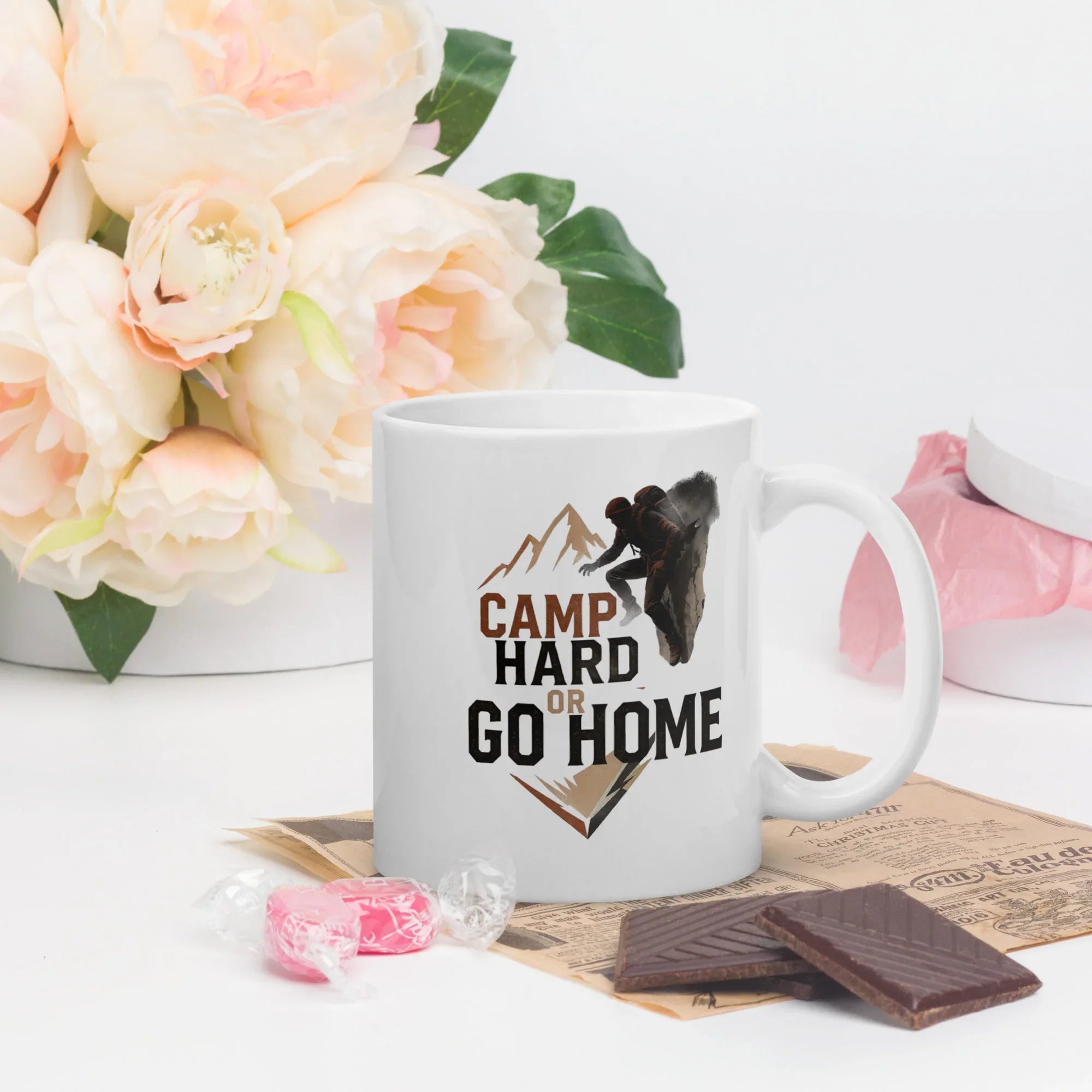 Camp Hard or Go Home – Ceramic Adventure Mug - RaZits
