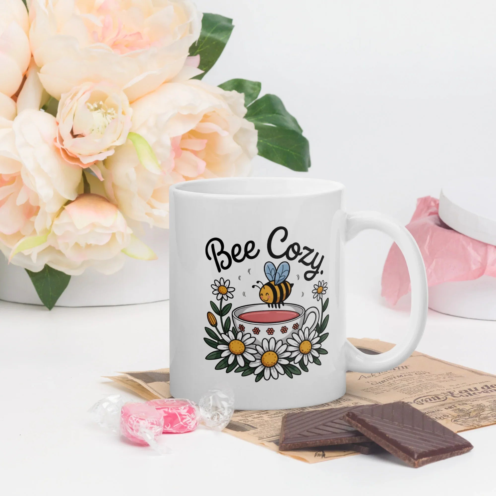 Bee Cozy Mug – Cute Cottagecore Tea Cup - RaZits