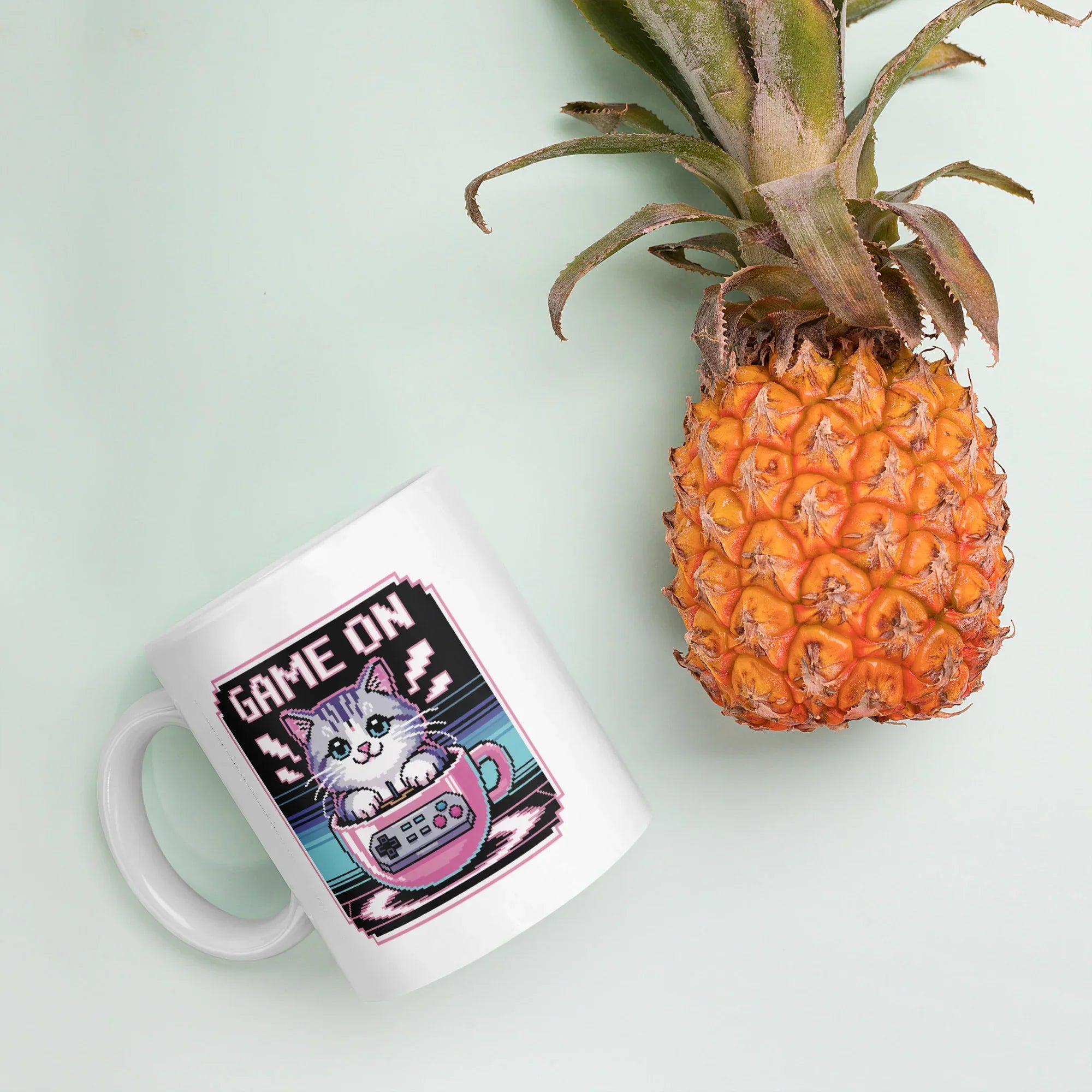 Game On Cat Gaming Coffee Mug - RaZits